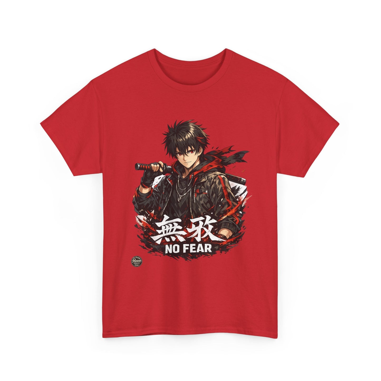 Anime Samurai 'No Fear' T-Shirt — Kanji Graphic Tee #E007