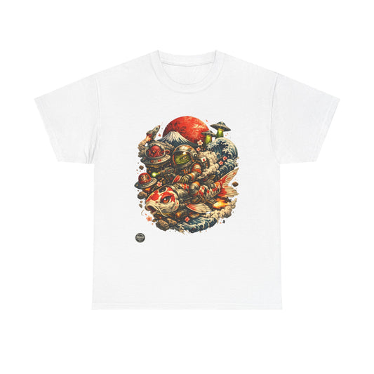 Fantasy Koi & Mushroom Illustration Tee
