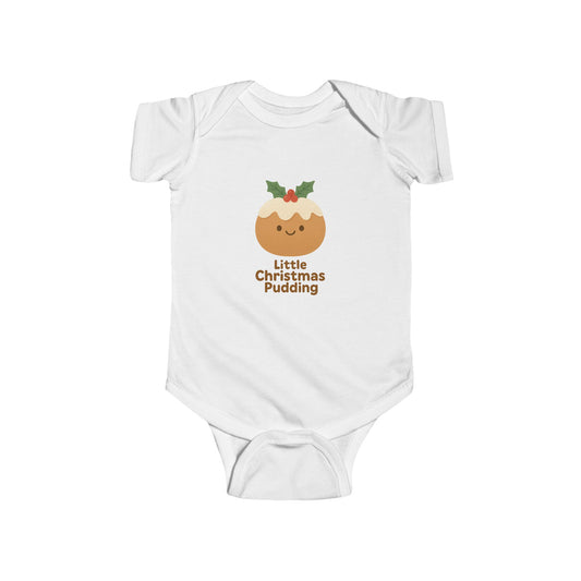 Baby Bodysuit — Cute 'Little Christmas Pudding' Holiday Onesie