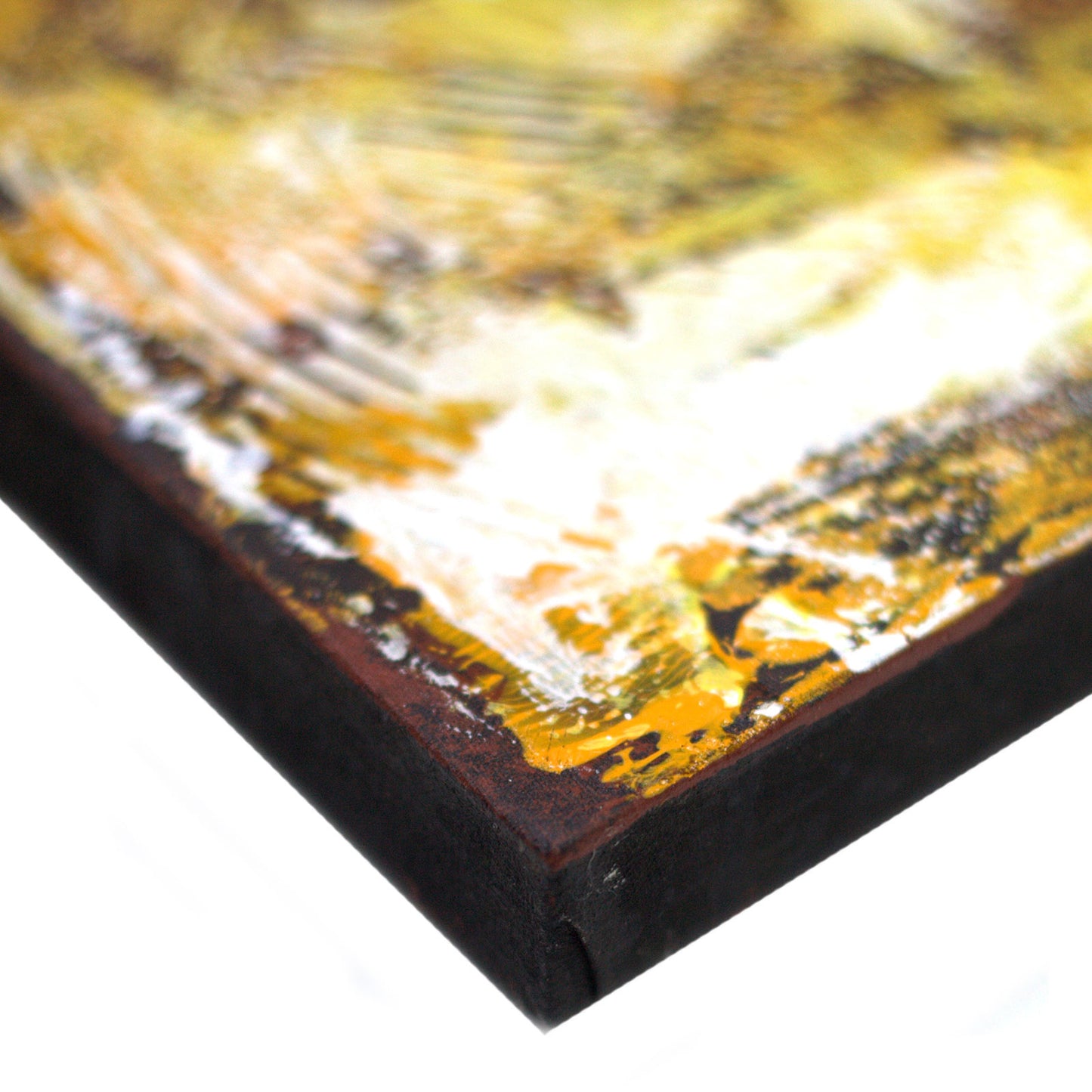 Buddha Painting - Three Heads Gold Detail. Size: H:45 W:120 D:3cm