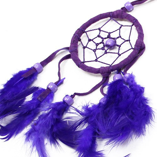 Bali Dreamcatchers - Small Round - Turq/Pink/Purp. Pack Of 6.