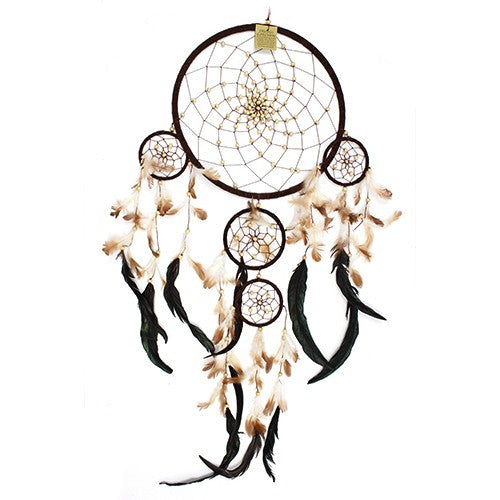 Bali Dreamcatchers - Large Round - Cream/Coffee/Choc. Pack Of 3.