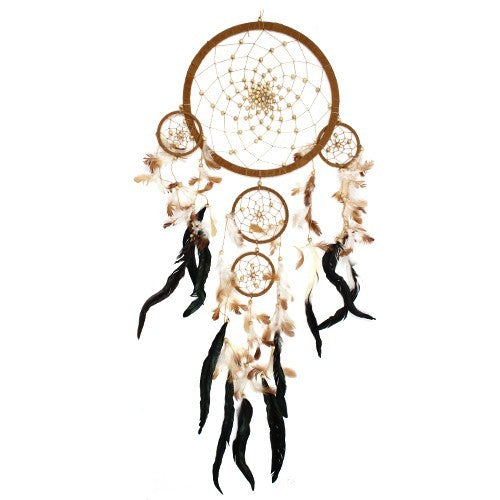 Bali Dreamcatchers - Large Round - Cream/Coffee/Choc. Pack Of 3.