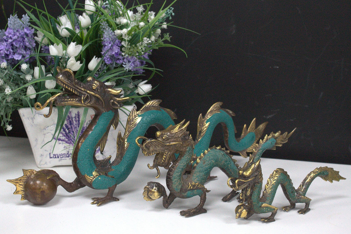 Fengshui - Med Drache mit Ball - 27cm