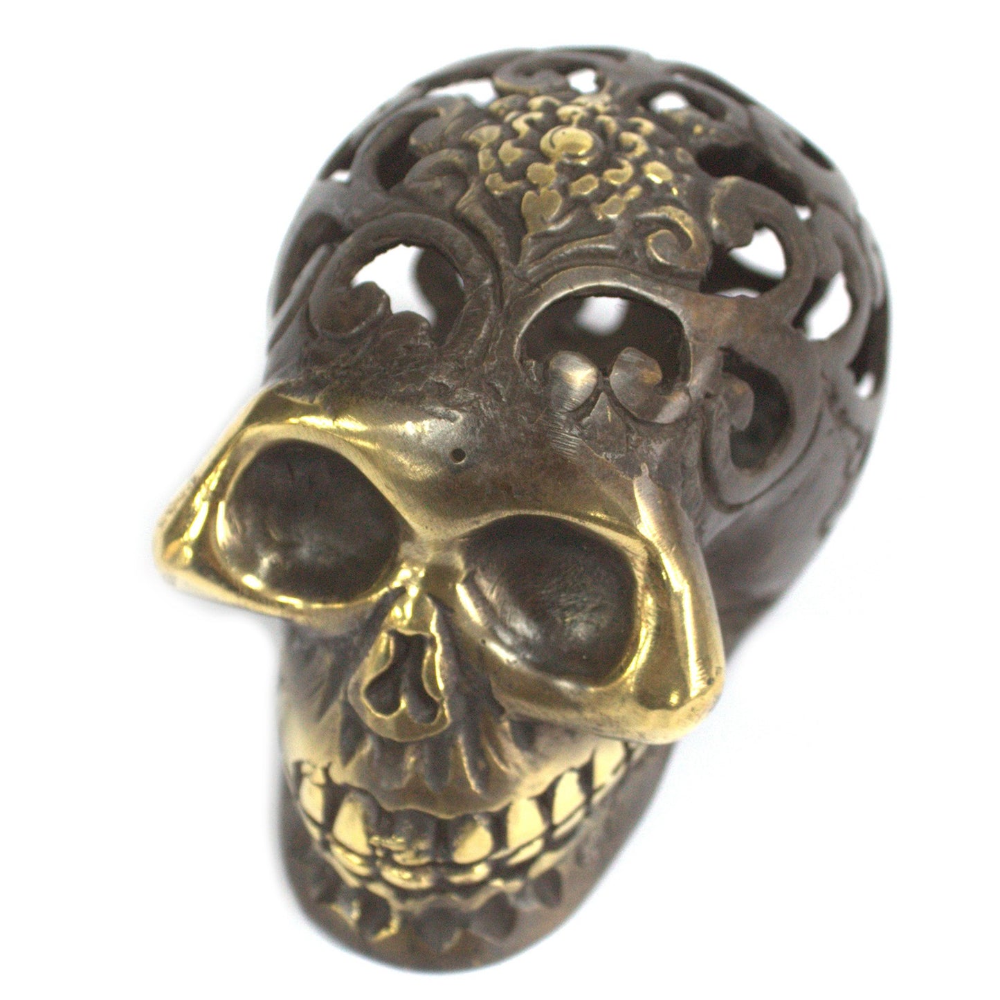 Vintage Messing Totenkopf - Lrg