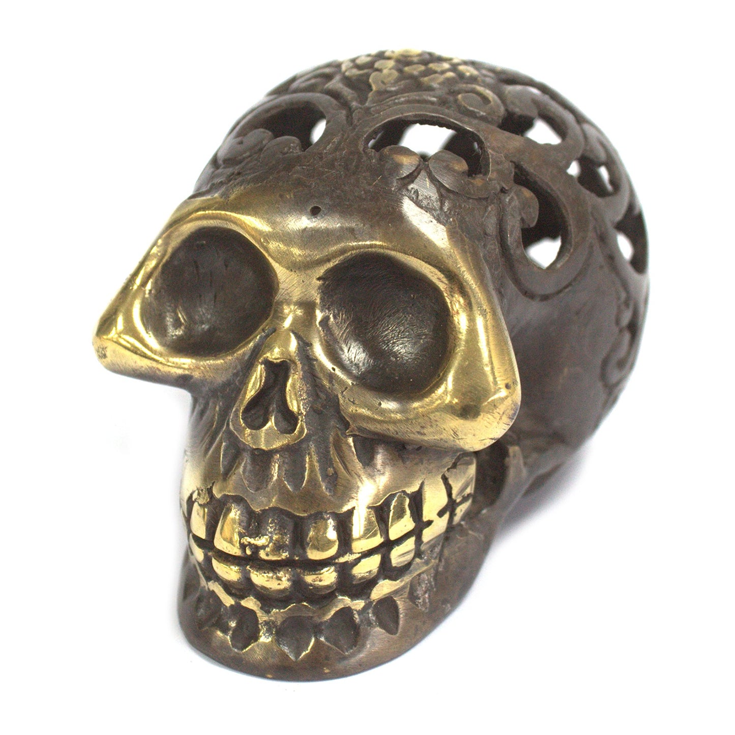 Vintage Messing Totenkopf - Med