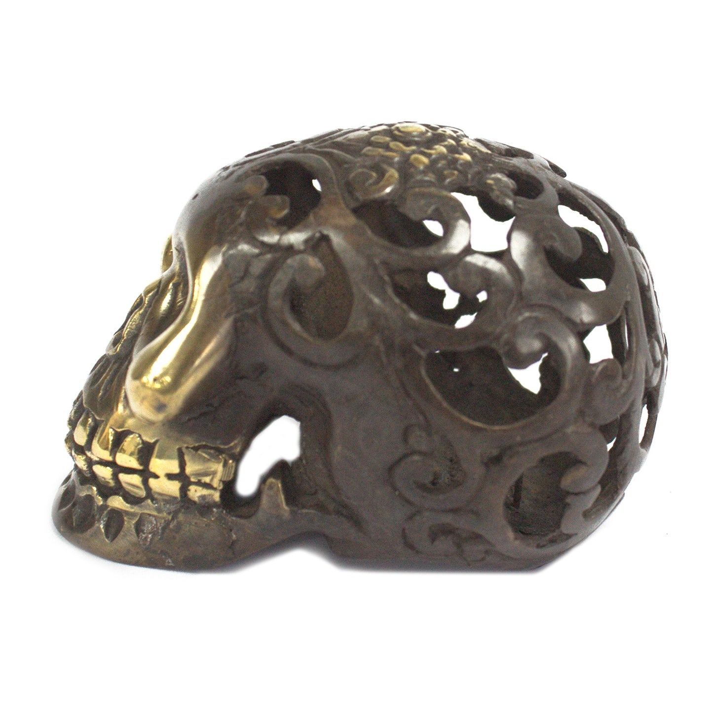 Vintage Messing Totenkopf - Med