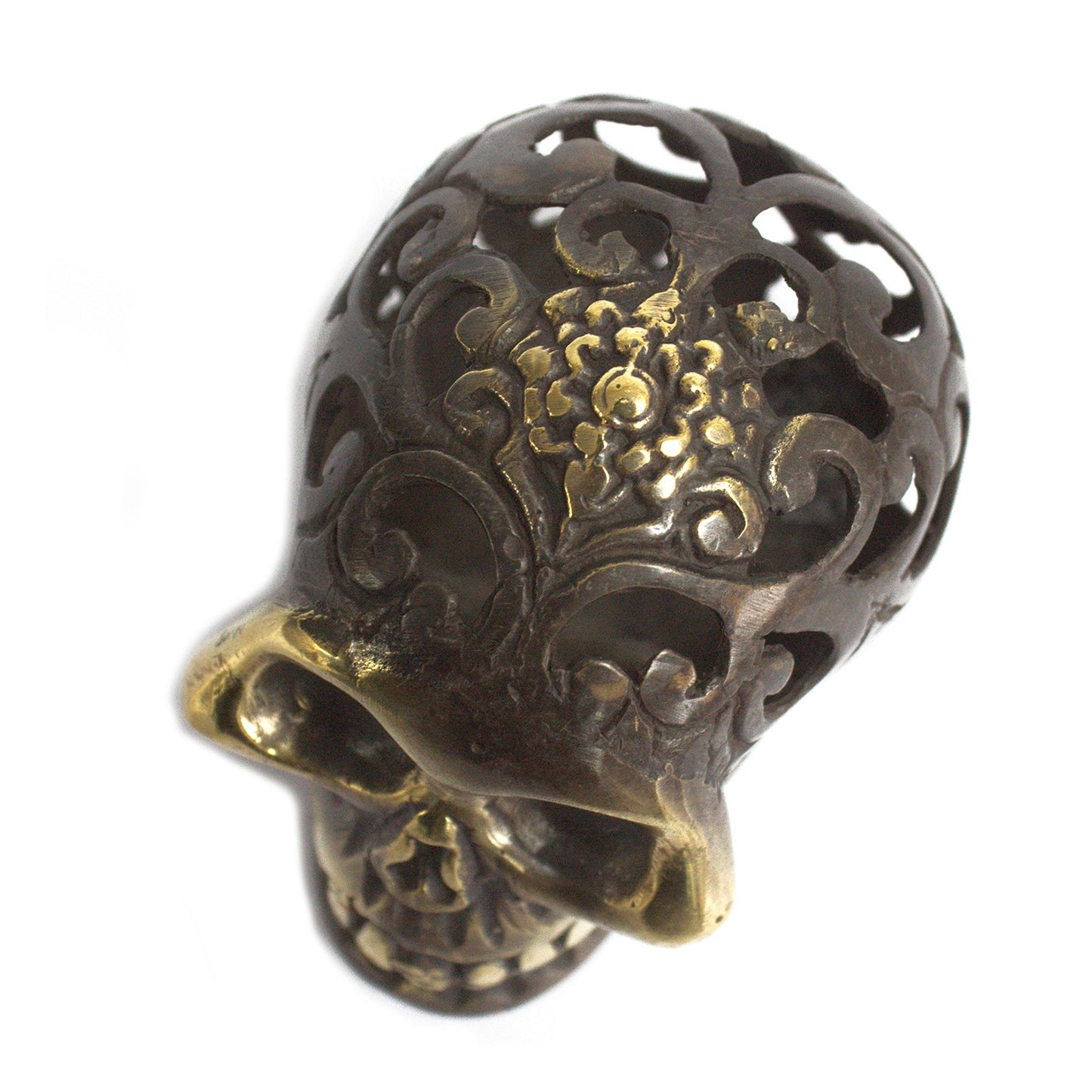 Vintage Messing Totenkopf - Med