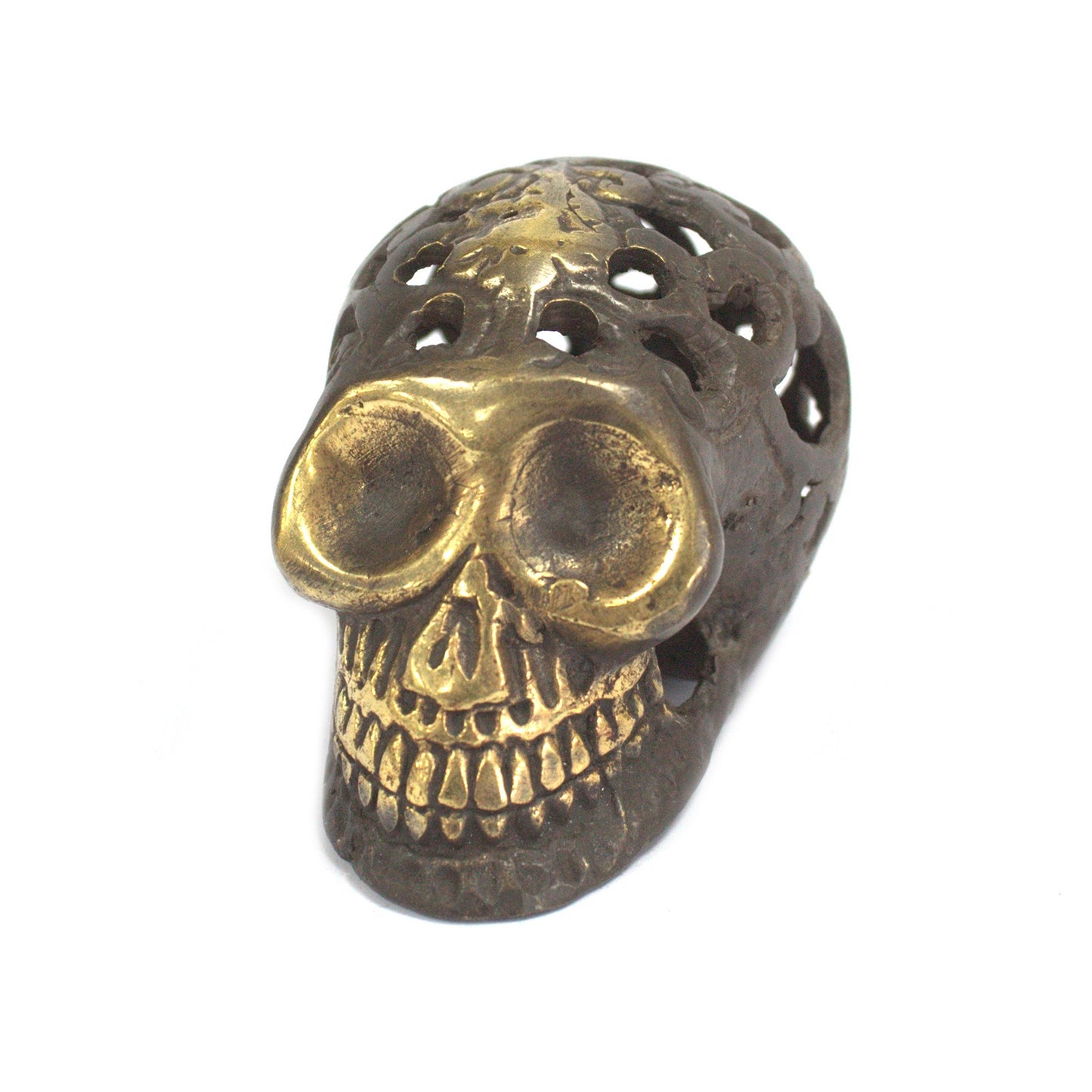 Vintage Messing Totenkopf - Klein