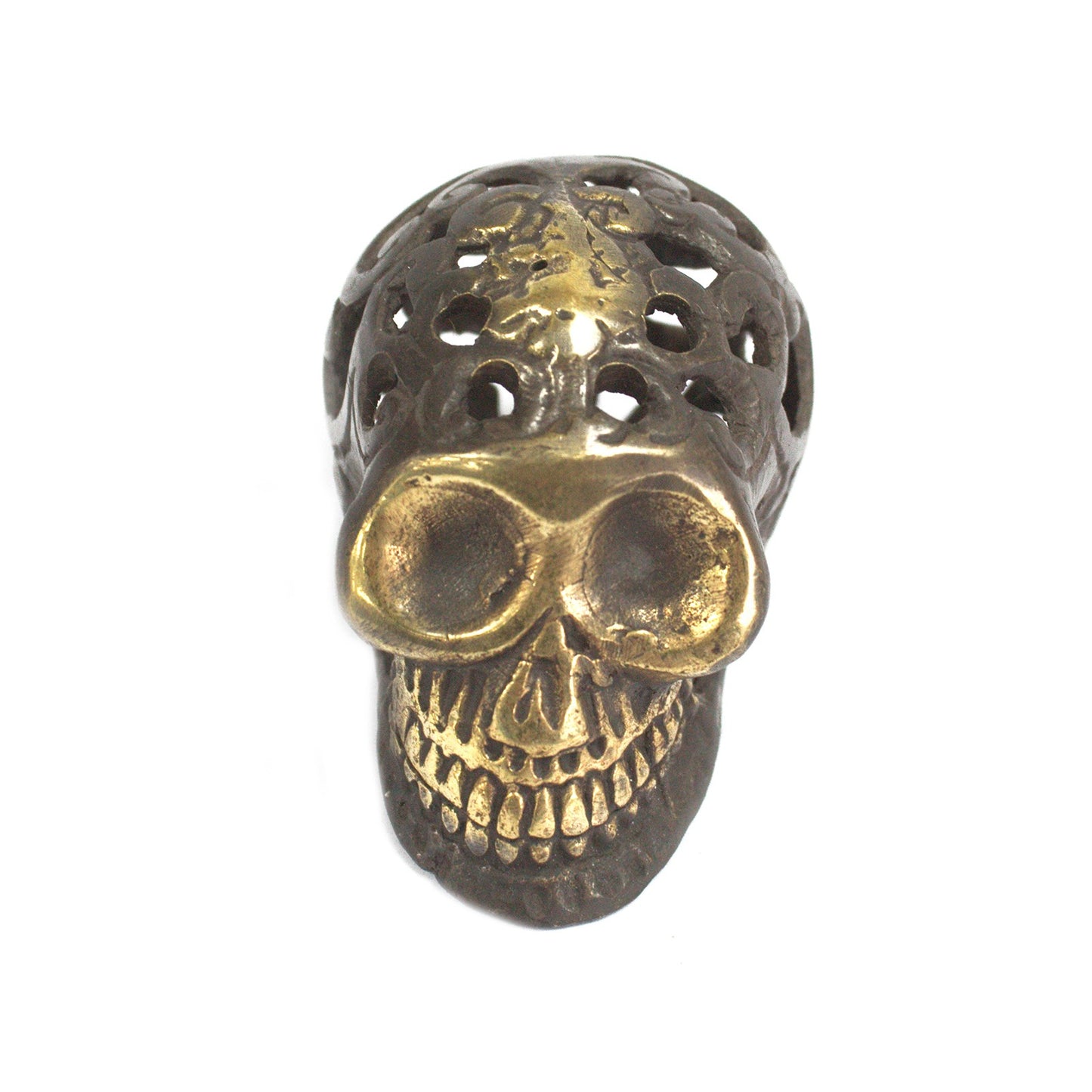 Vintage Messing Totenkopf - Klein