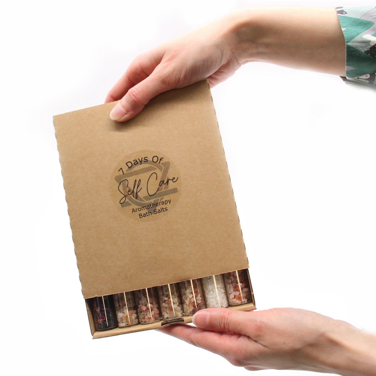Badesalz in Fläschchen - Geschenkpackung mit 7 Stück