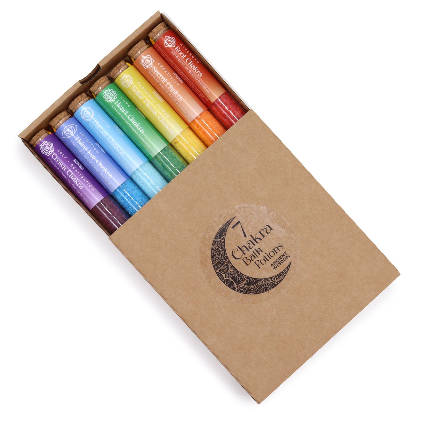 Chakra-Badesalz – Geschenkpackung mit 7 Stück