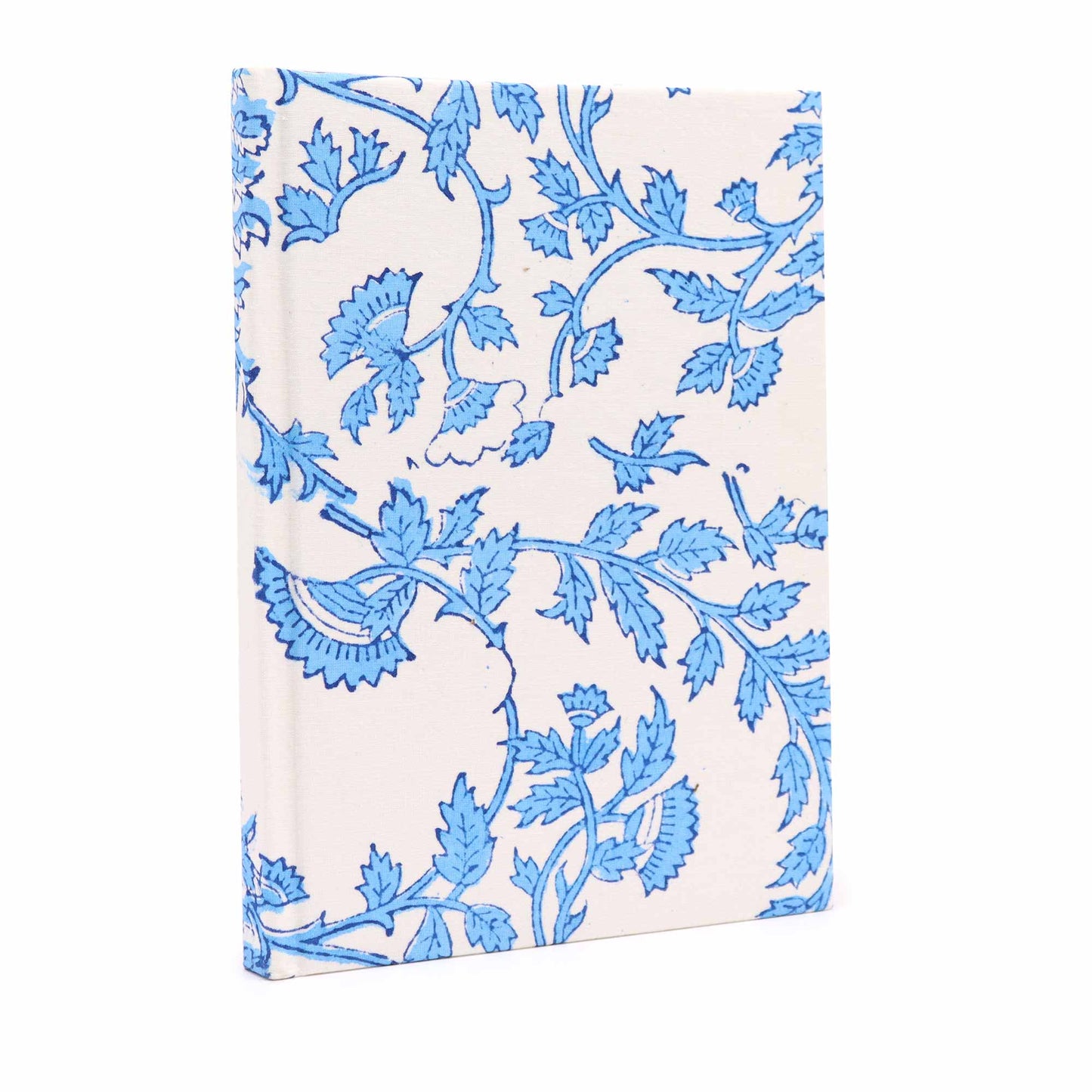 Notizbücher mit Baumwolleinband, 20 x 15 cm, 96 Seiten, Blassblaues Blumenmuster