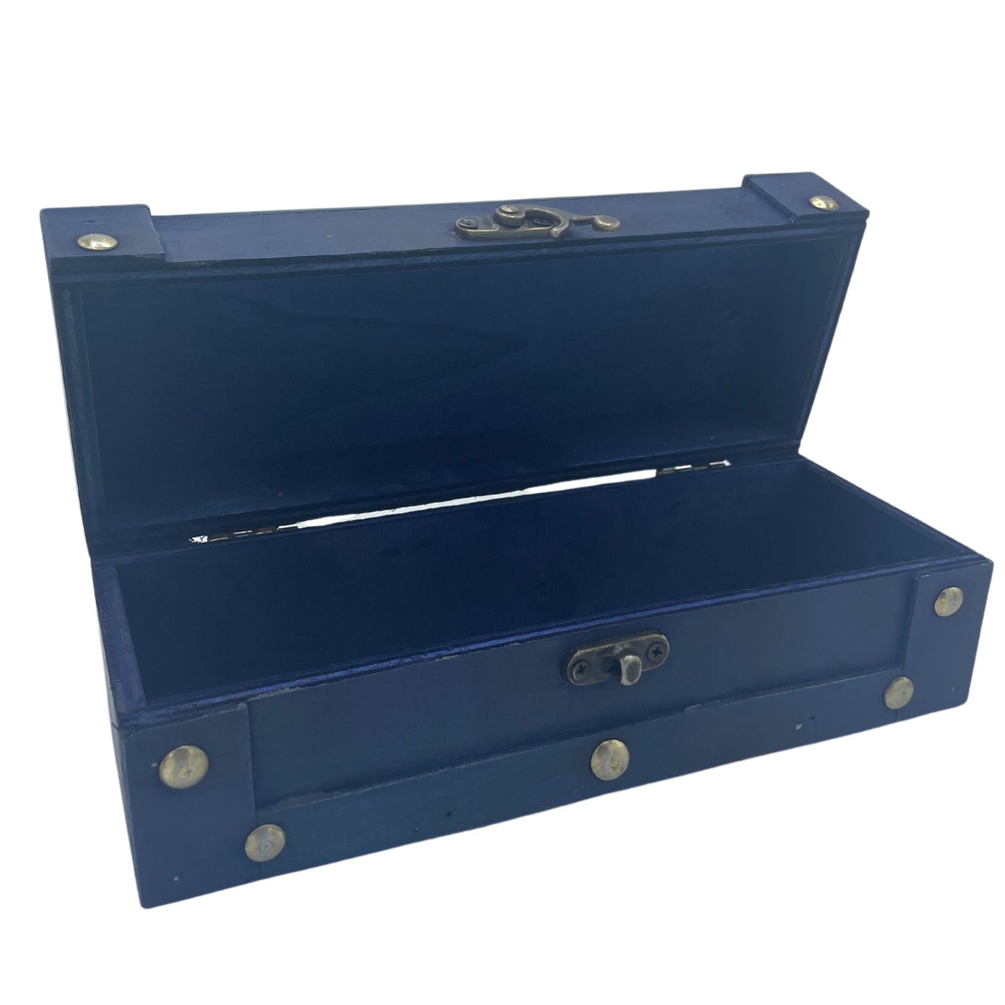 Long Tea Chest - Teal. 21.5x8.5x7 (cm)