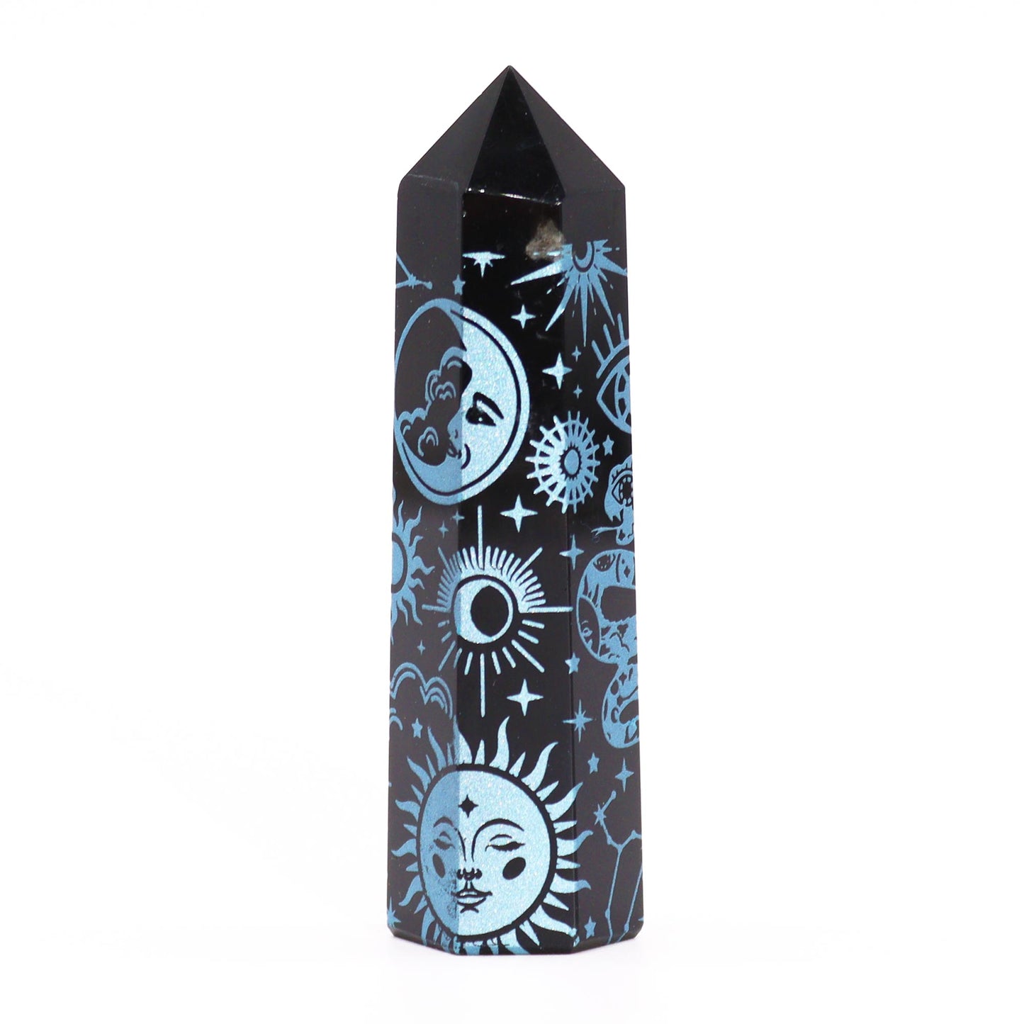 Schwarze Obsidianspitzen - Mystic Story - Himmelblau