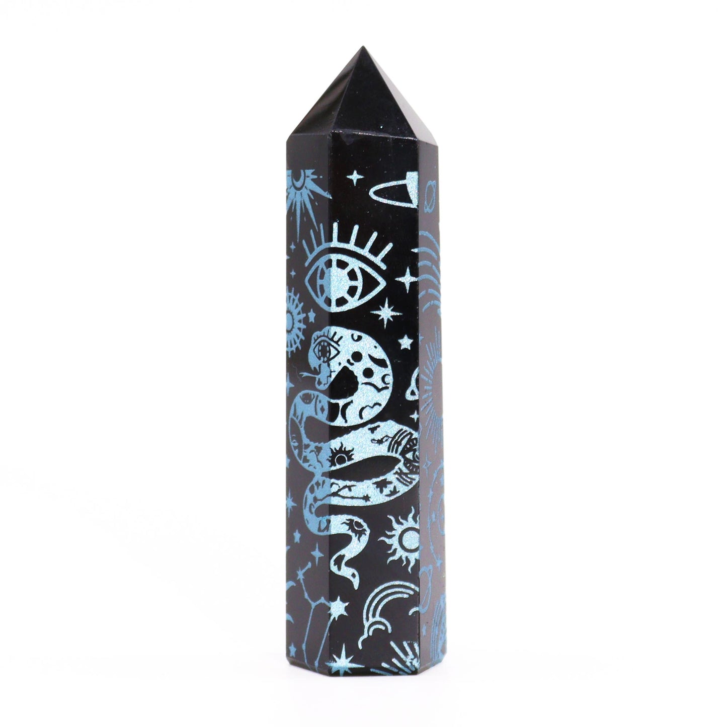 Schwarze Obsidianspitzen - Mystic Story - Himmelblau