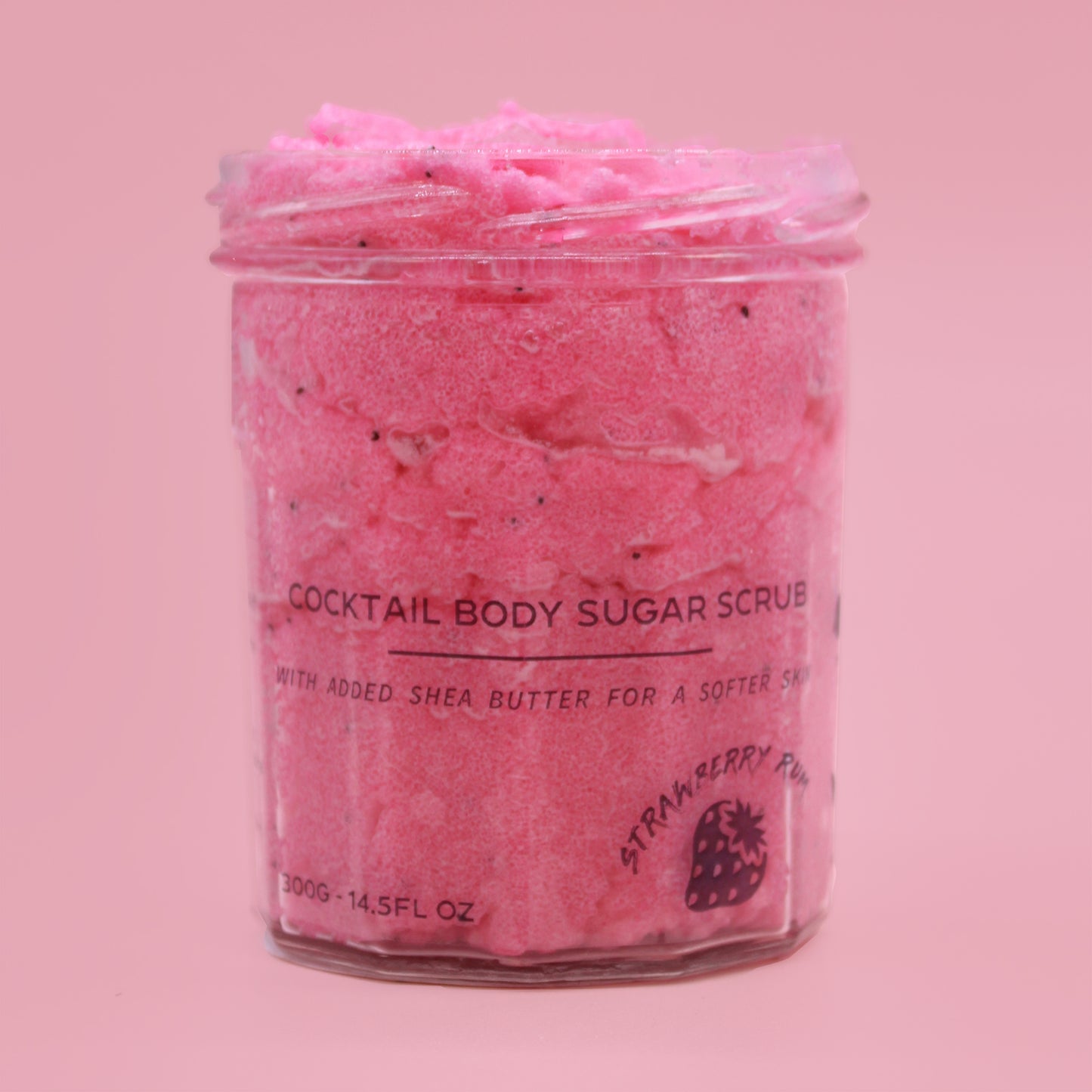 Duftendes Zucker-Körperpeeling – Erdbeer-Rum, 300 g