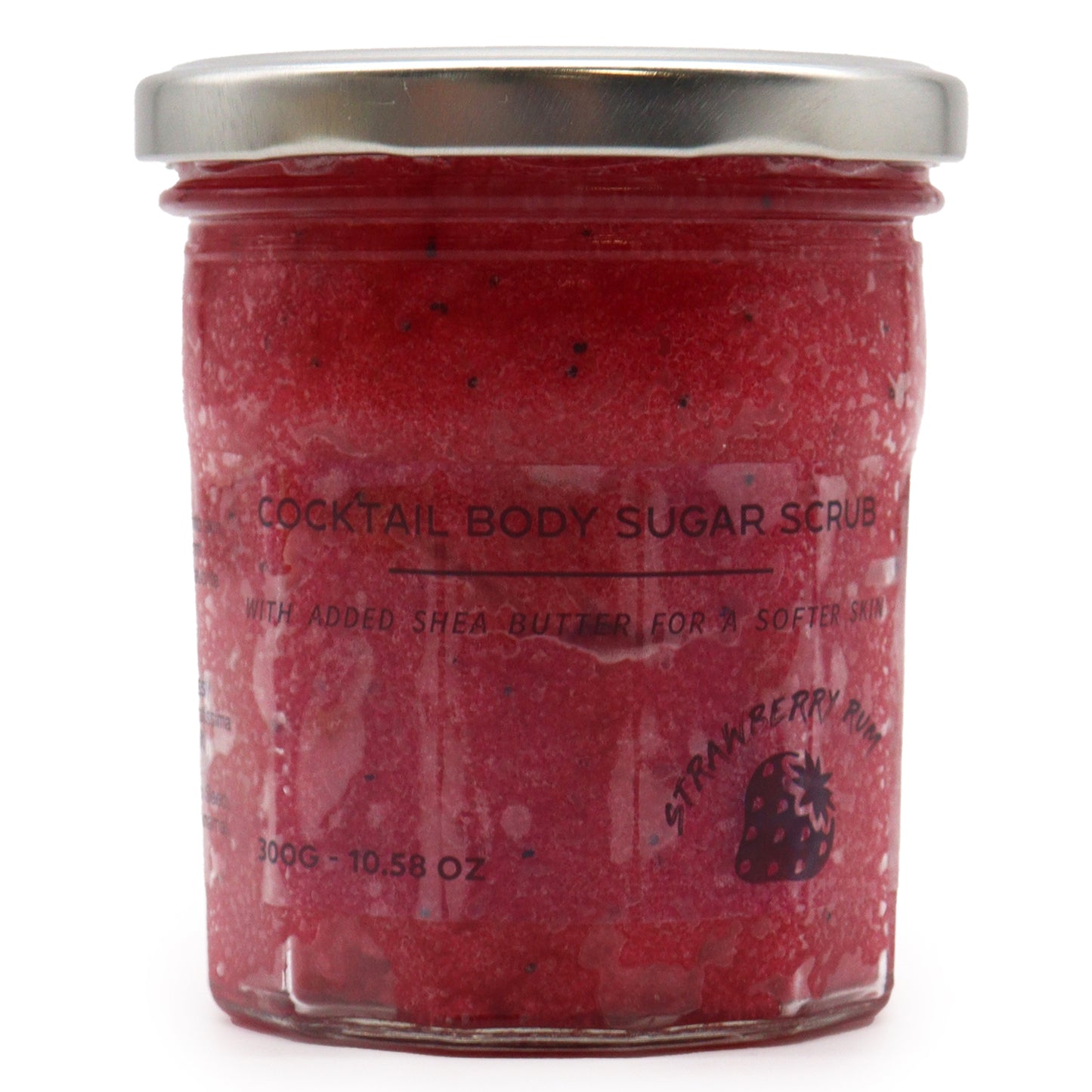 Duftendes Zucker-Körperpeeling – Erdbeer-Rum, 300 g