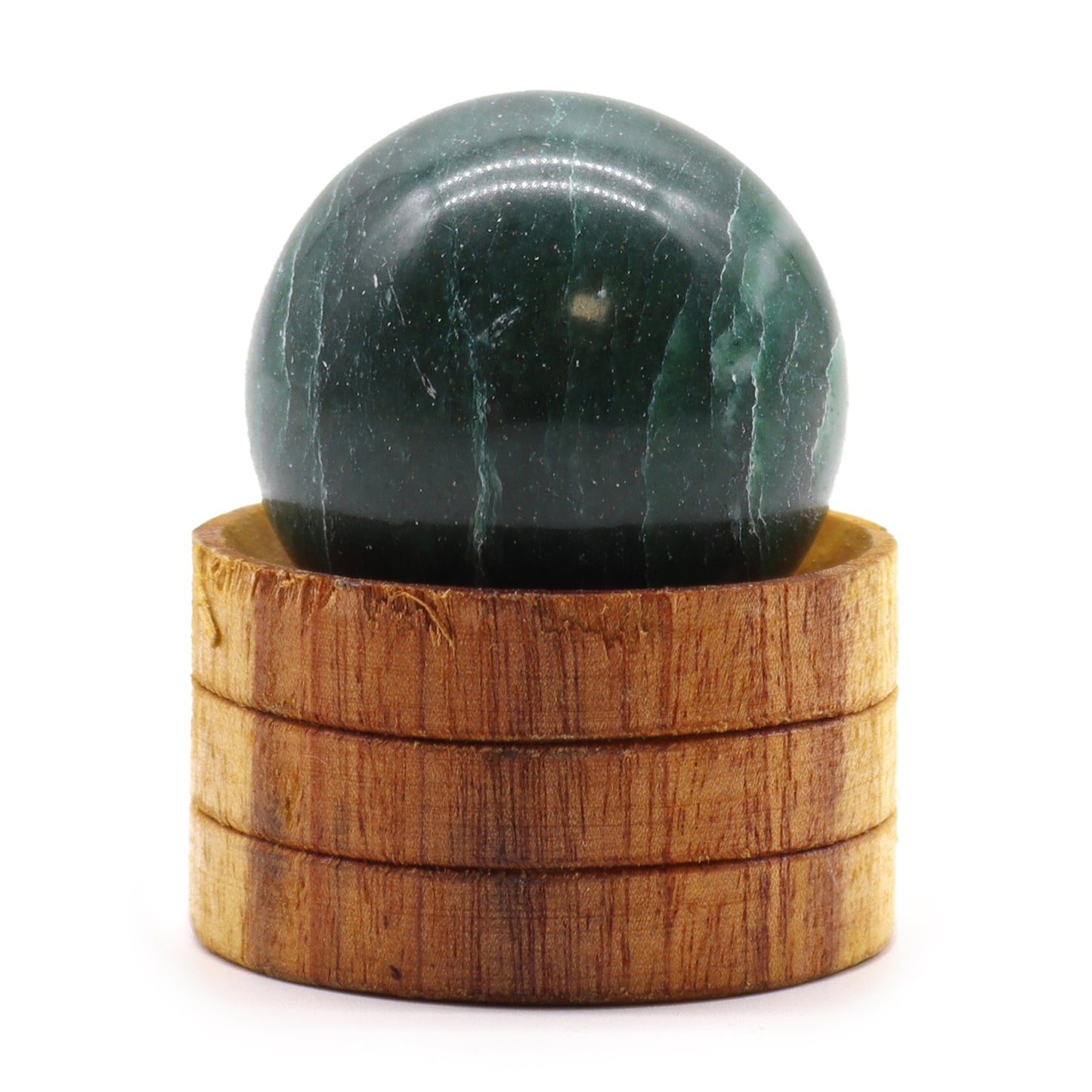 Edelsteinkugel 40mm - Indische Jade mit Ständer