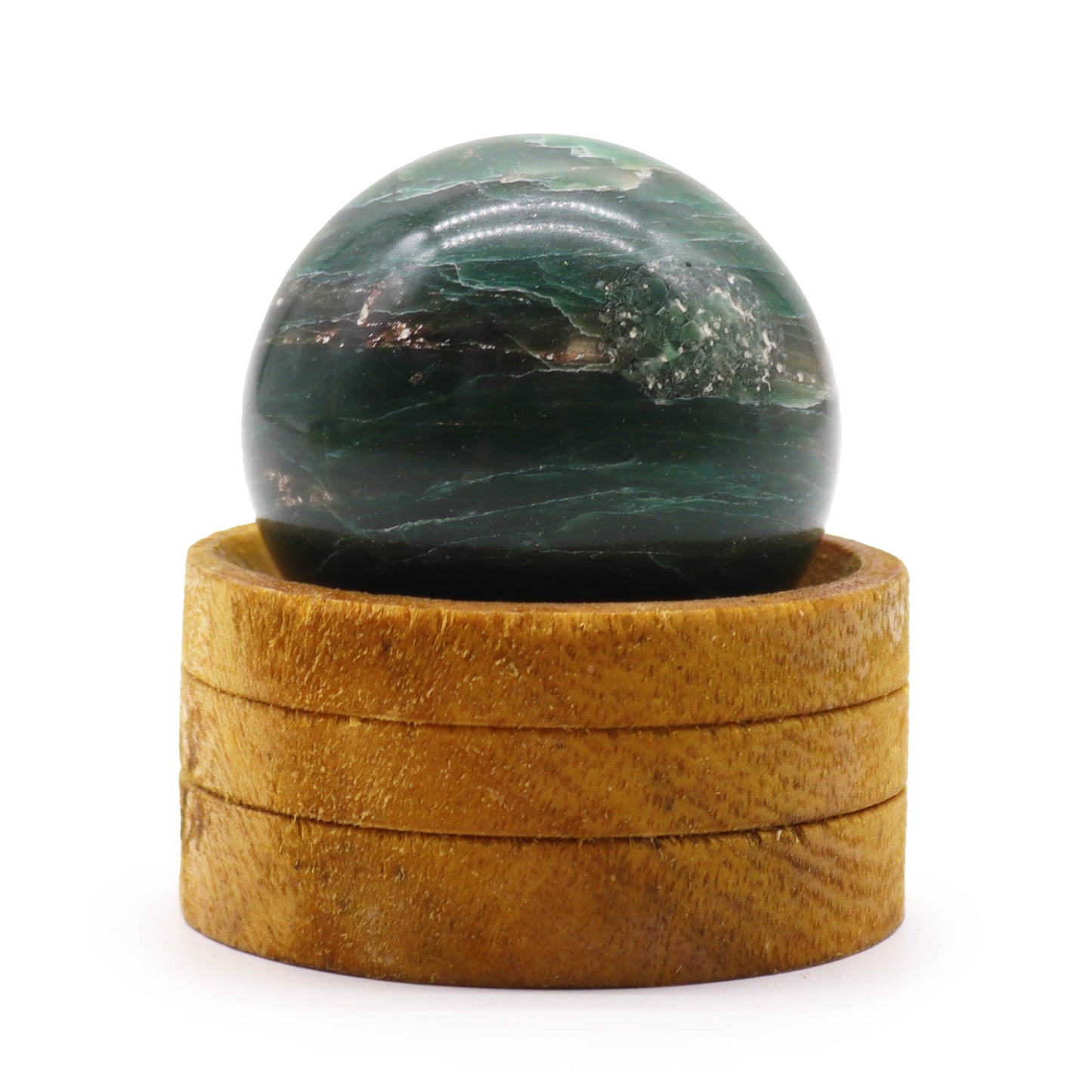Edelsteinkugel 50mm - Indische Jade mit Ständer
