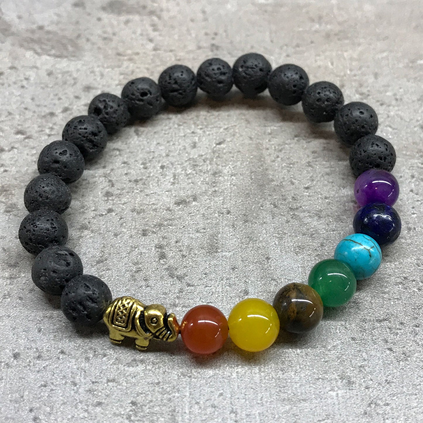 Lavastein Armband - Elefantenchakra