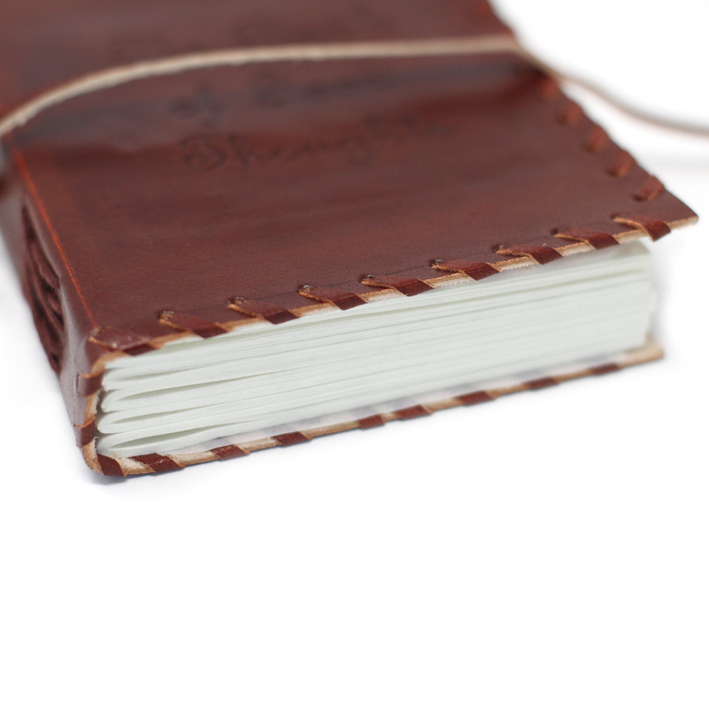 Gedankenbuch aus Leder mit Notizbuch (6x4 Zoll)