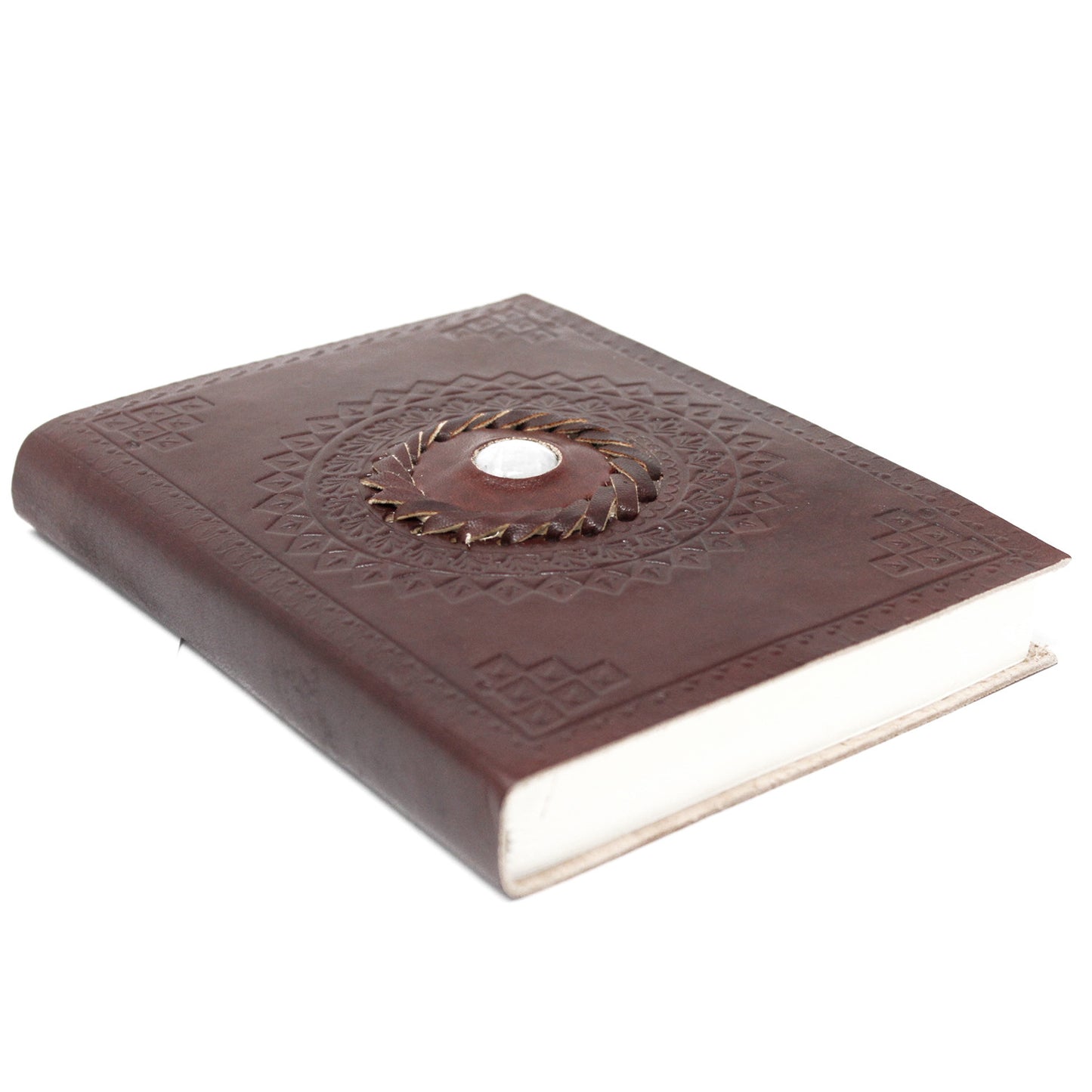 Mondstein-Notizbuch aus Leder (7x5 Zoll)