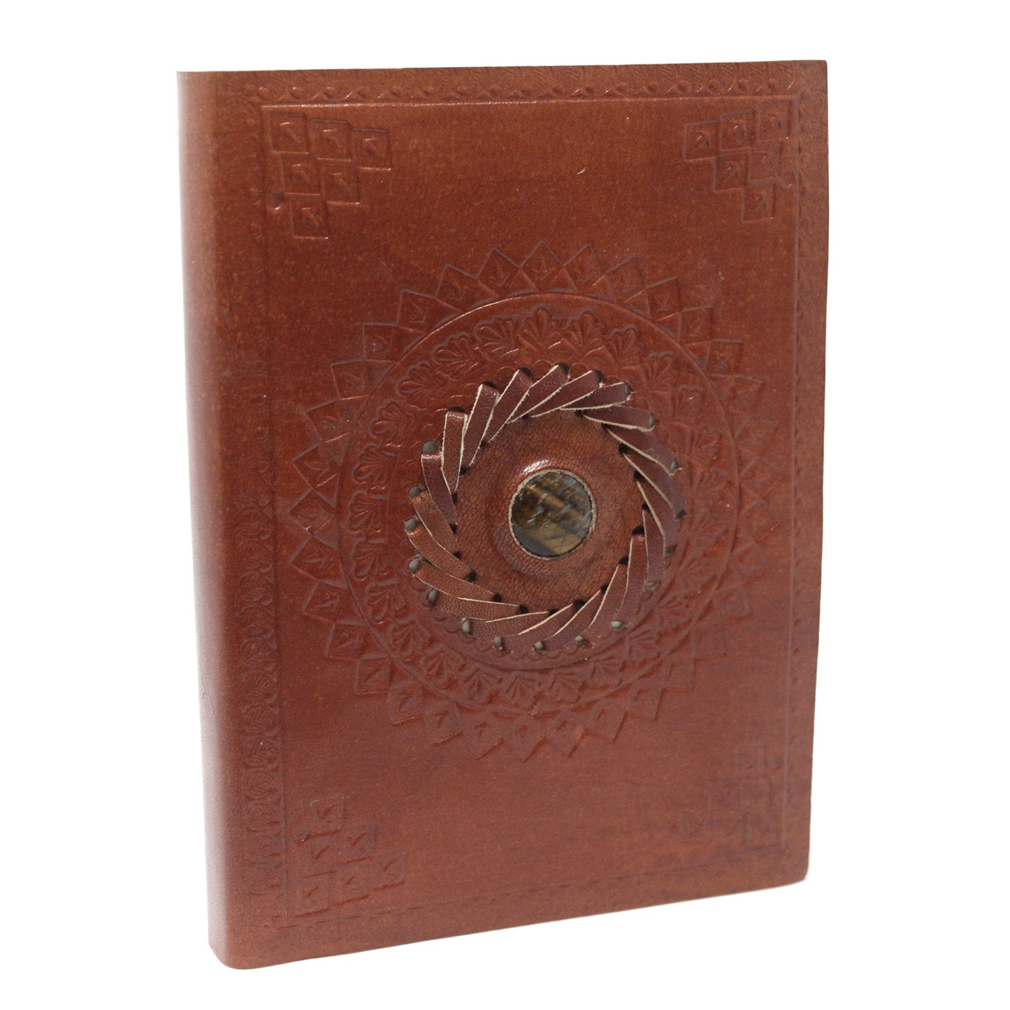 Tigerauge-Notizbuch aus Leder (7x5 Zoll)