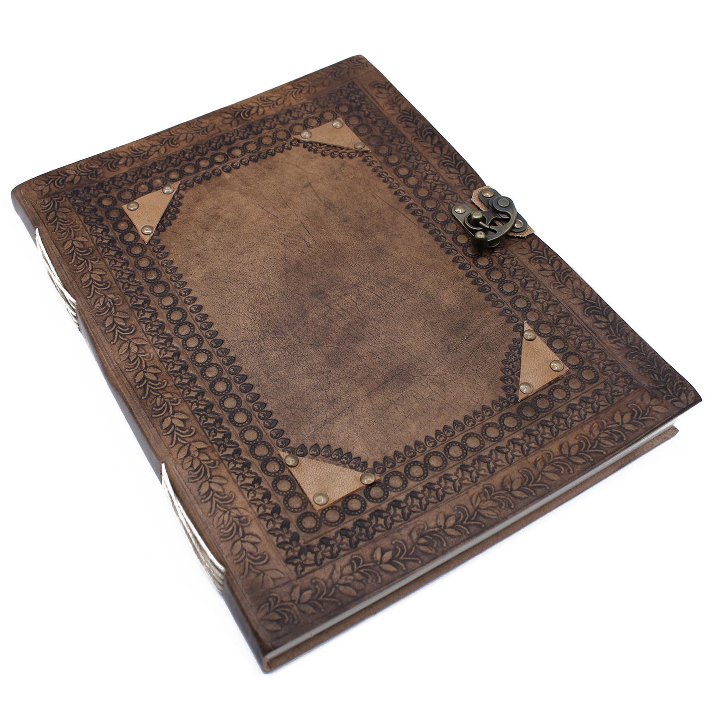 Riesiges, individuell anpassbares Besucherbuch aus Leder, 10 x 13 (200 Seiten)