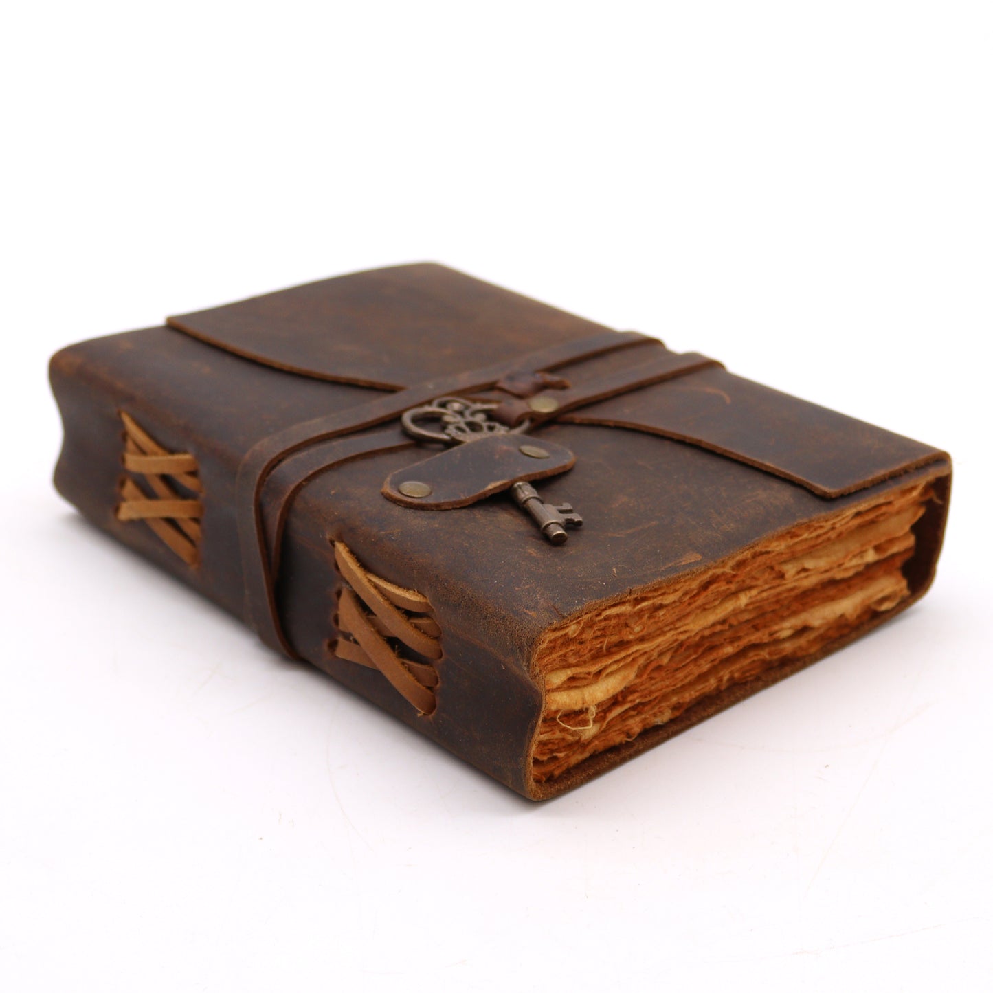 Geöltes Leder & Schlüssel - 200 Seiten mit Klarschnitt - 13x18cm