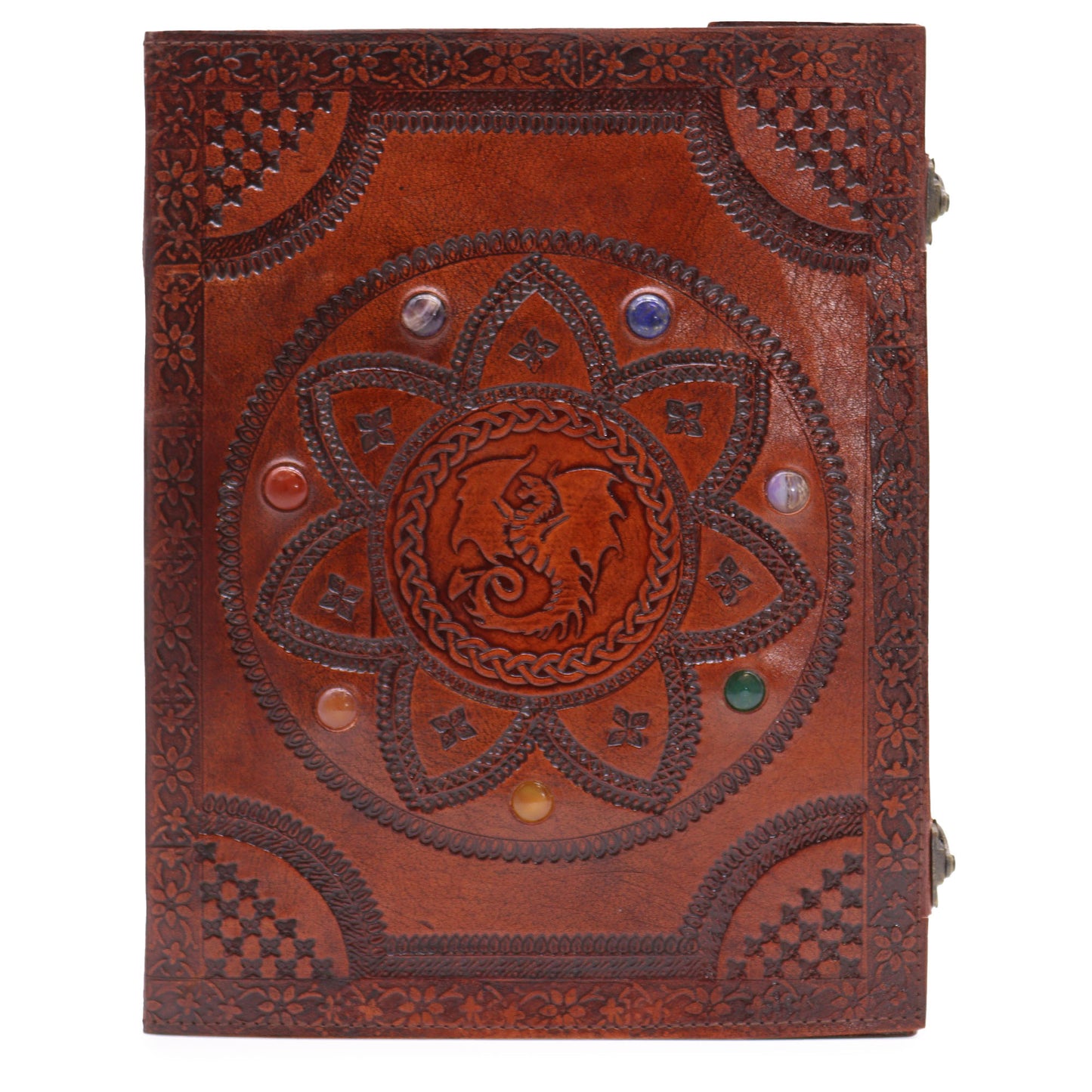 Riesiges Grabbuch - Charkra Steine Drachen Mandala 100 Seiten - 25x34cm