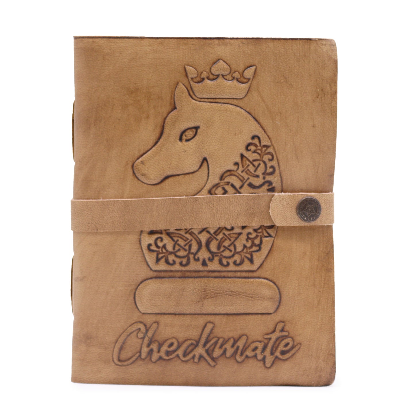 Schachmattbuch - Hellbraun - 200 Seiten mit Klarschnitt - 20x15cm