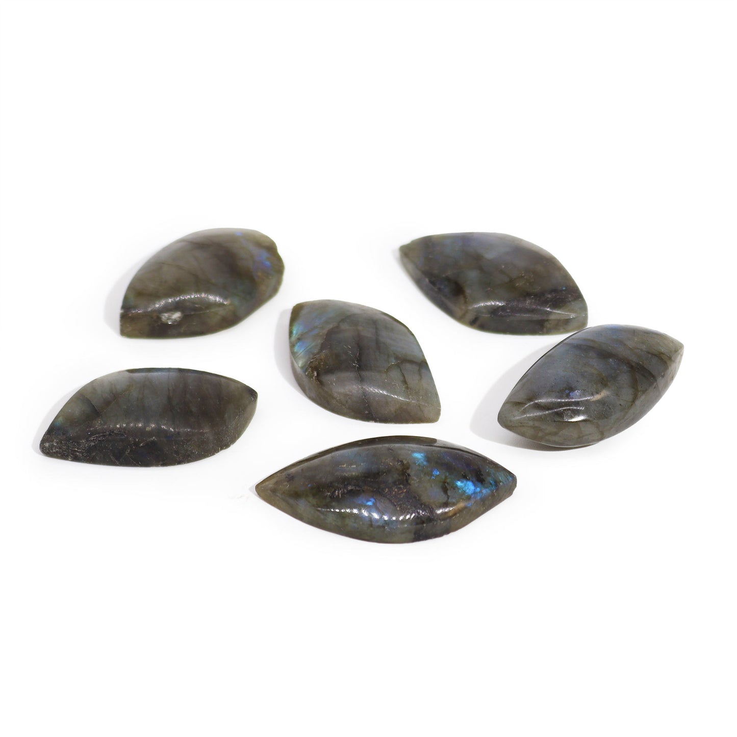 Blattstein aus Madagaskar-Labradorit (ca. 15–20 g, 45–55 mm)