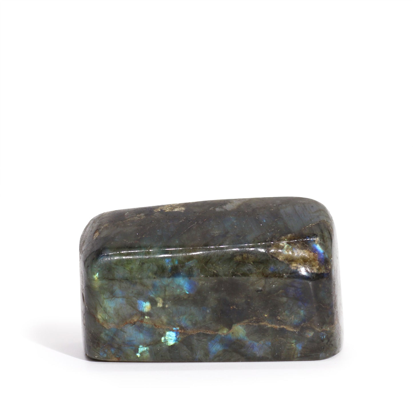 Labradorit aus Madagaskar, mittlerer Stein (ca. 250–300 g, 80–100 mm)