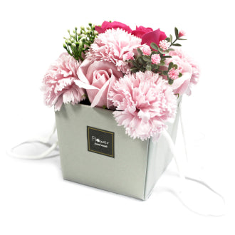 Seifenblumenstrauß - Rosa Rose & Nelke