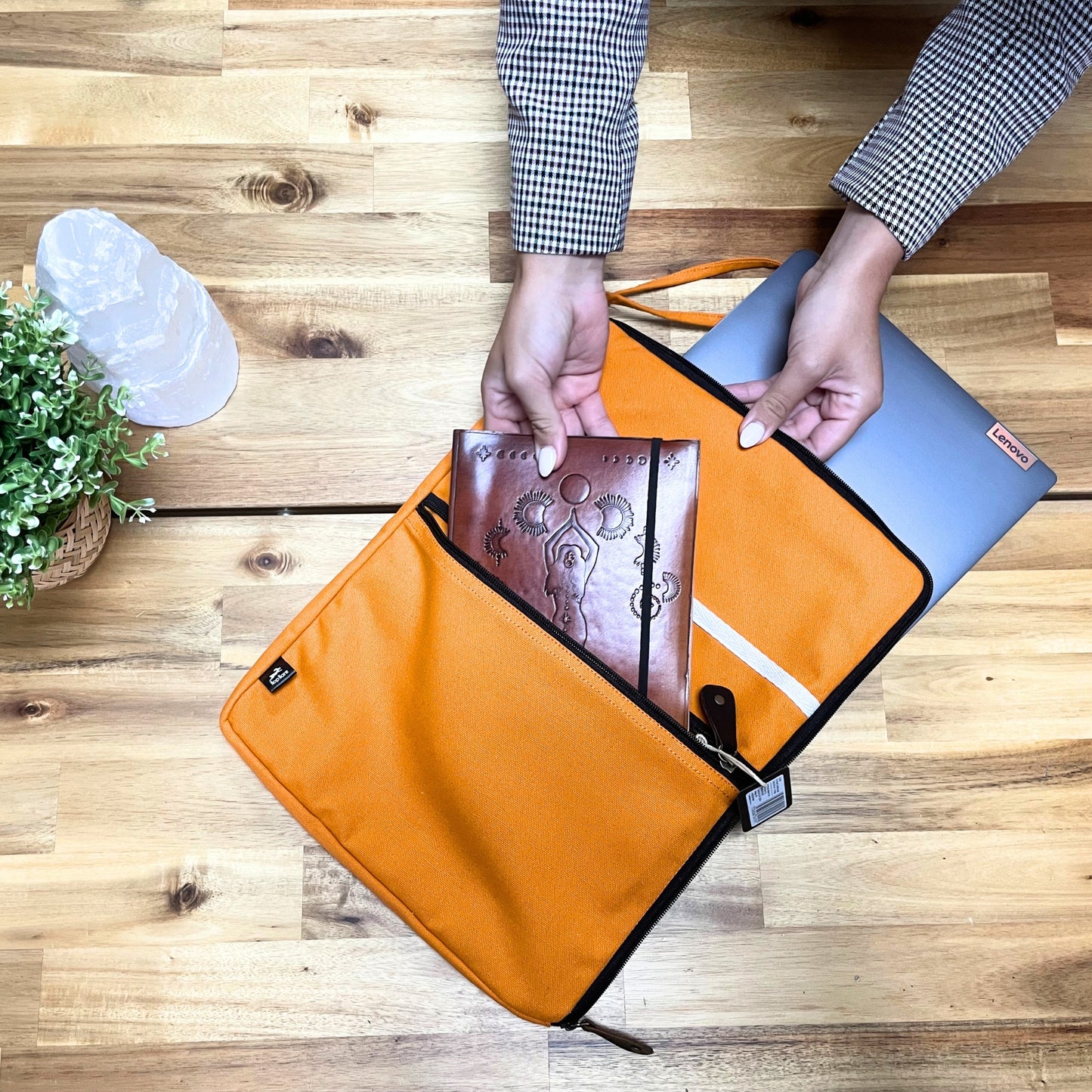 Canvas Reise-Laptoptasche - Orange