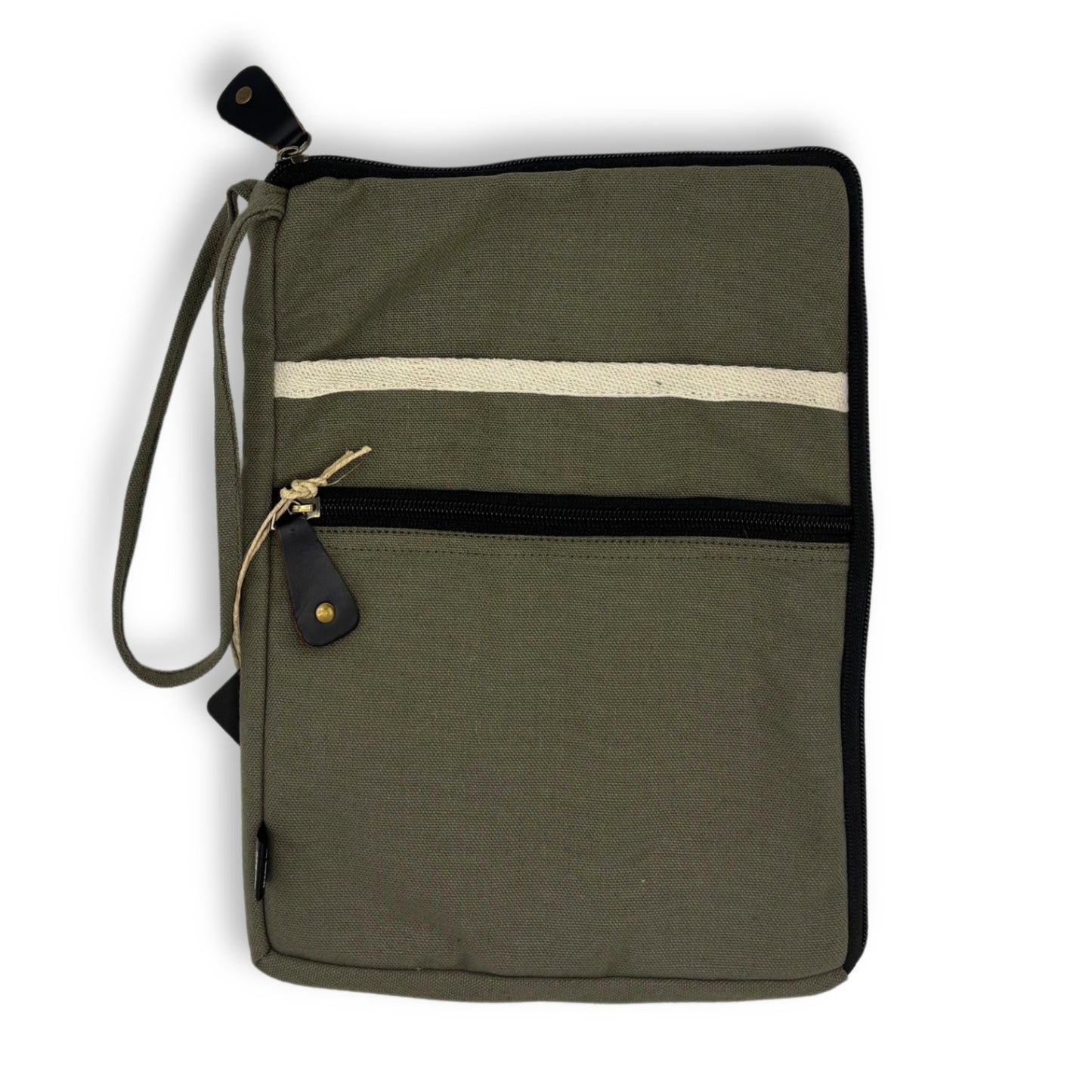 Canvas Reise-Laptoptasche - Olivgrün