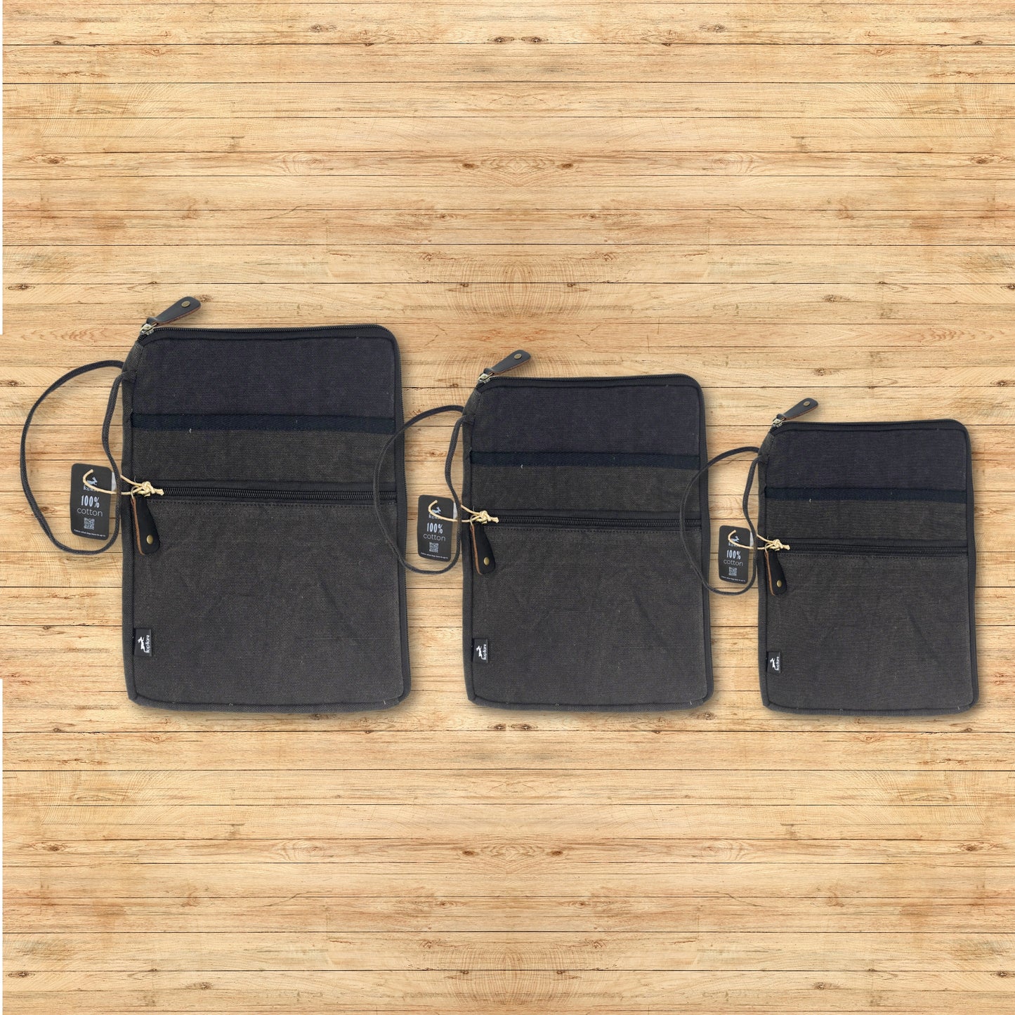 Große Laptoptasche Stonewash – Anthrazit