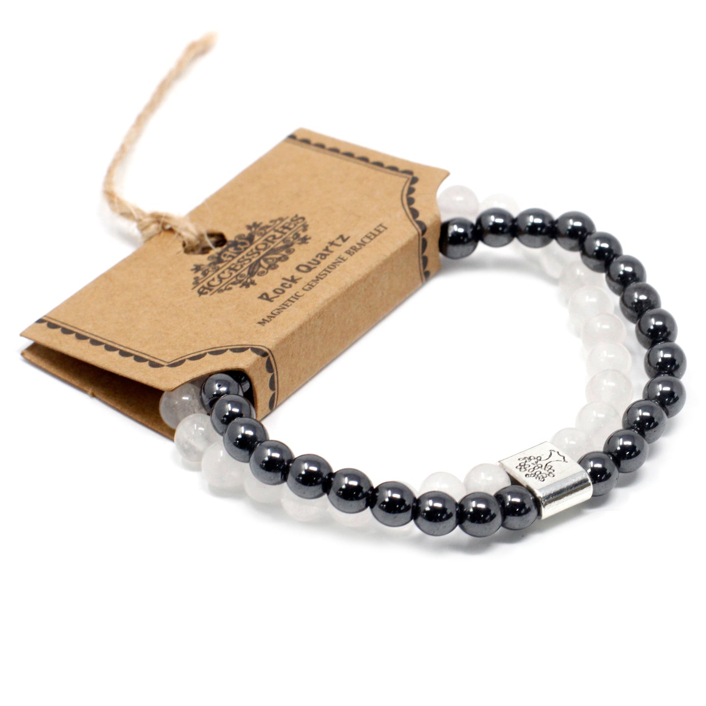 Magnetisches Edelsteinarmband - Bergquarz
