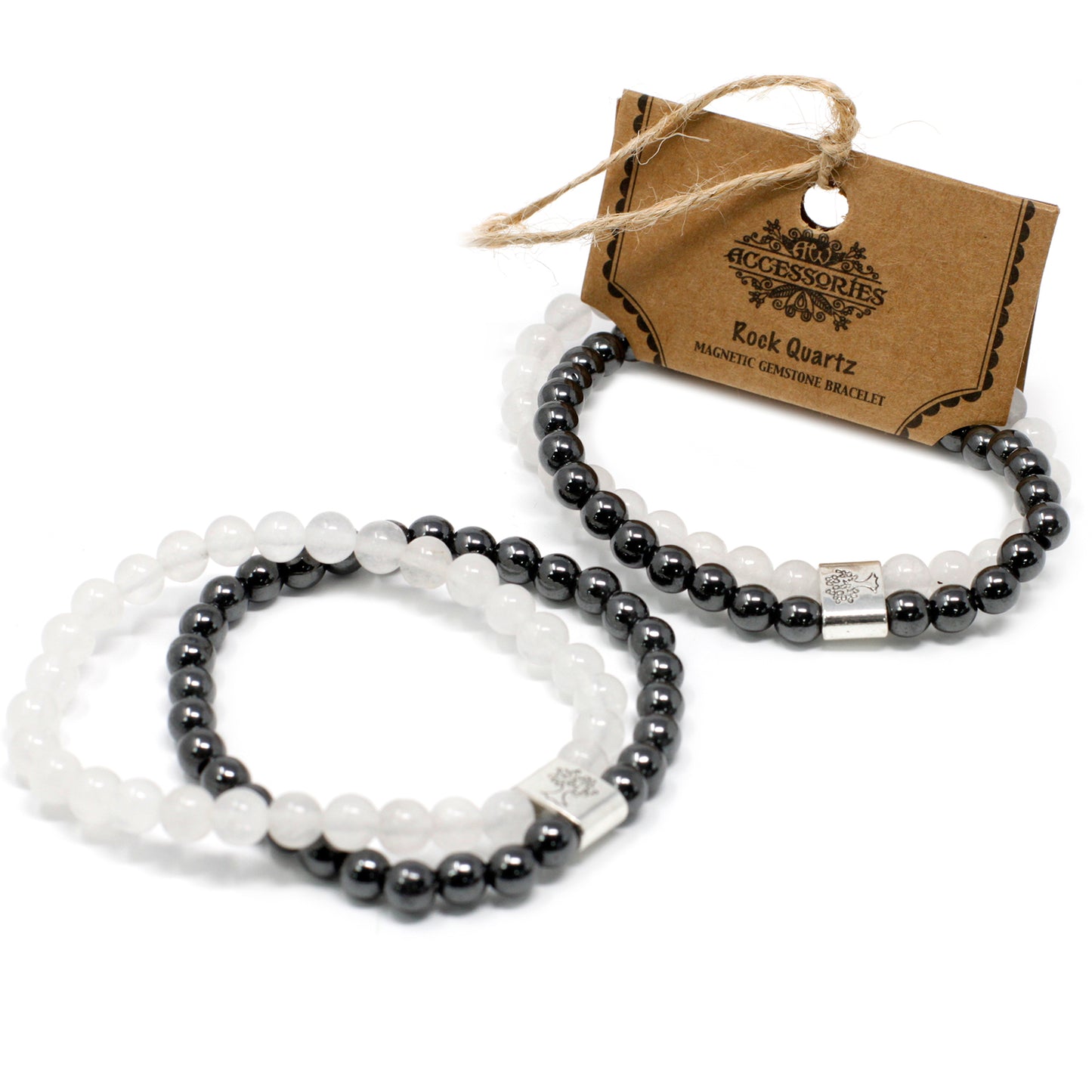 Magnetisches Edelsteinarmband - Bergquarz