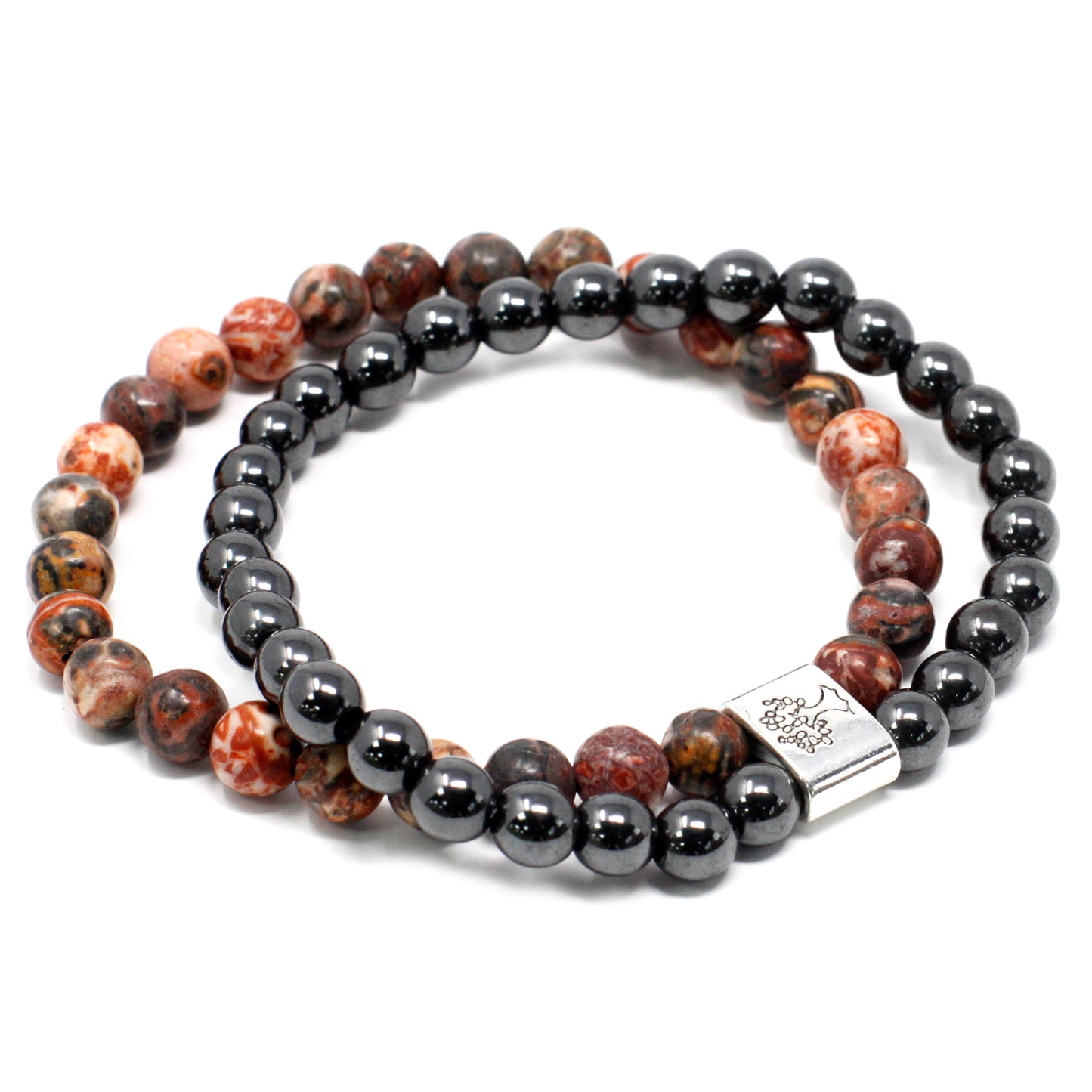 Magnetisches Edelsteinarmband - Leopardenhaut