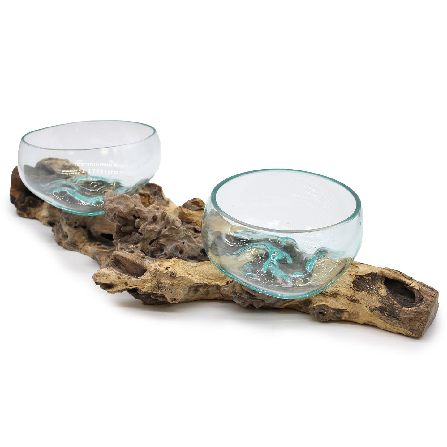 Geschmolzenes Glas auf XLarge-Doppelständer – 70 cm