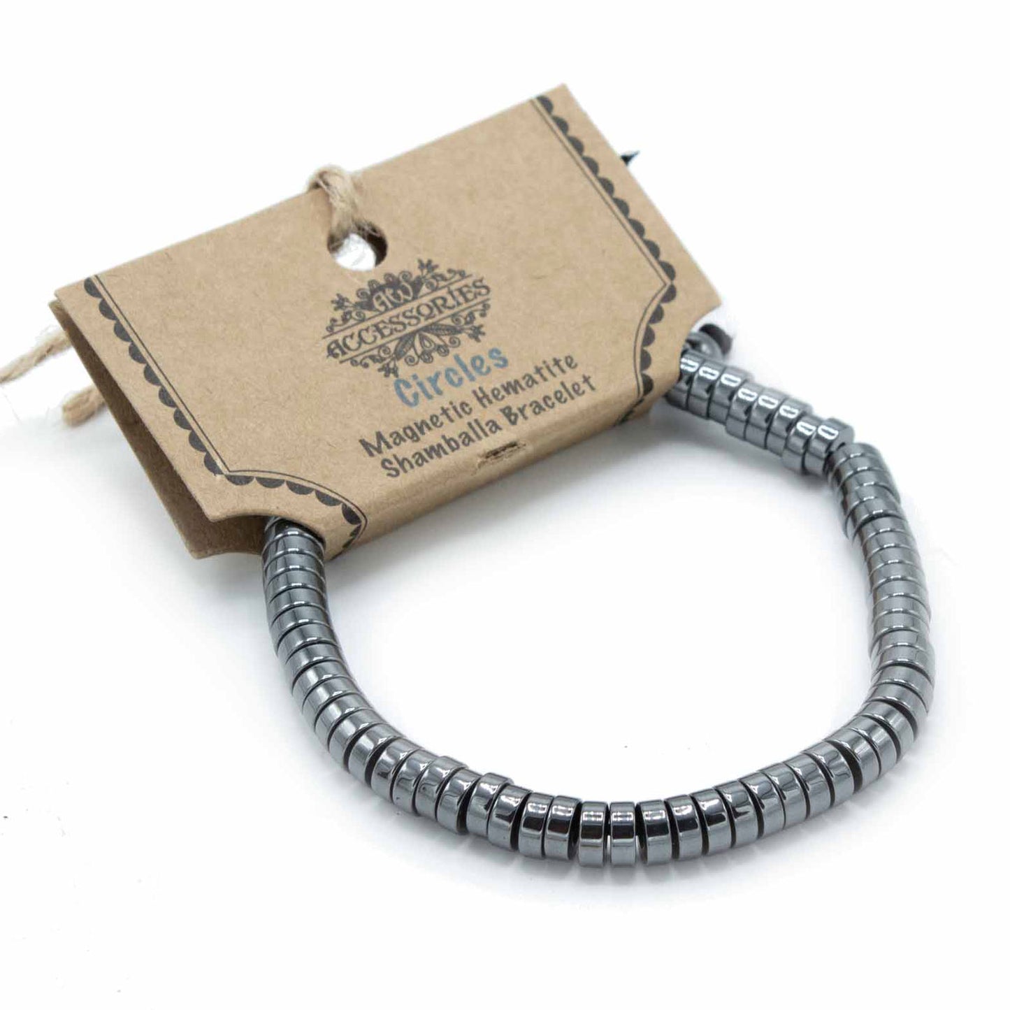 Magnetisches Hämatit-Shamballa-Armband - Kreise
