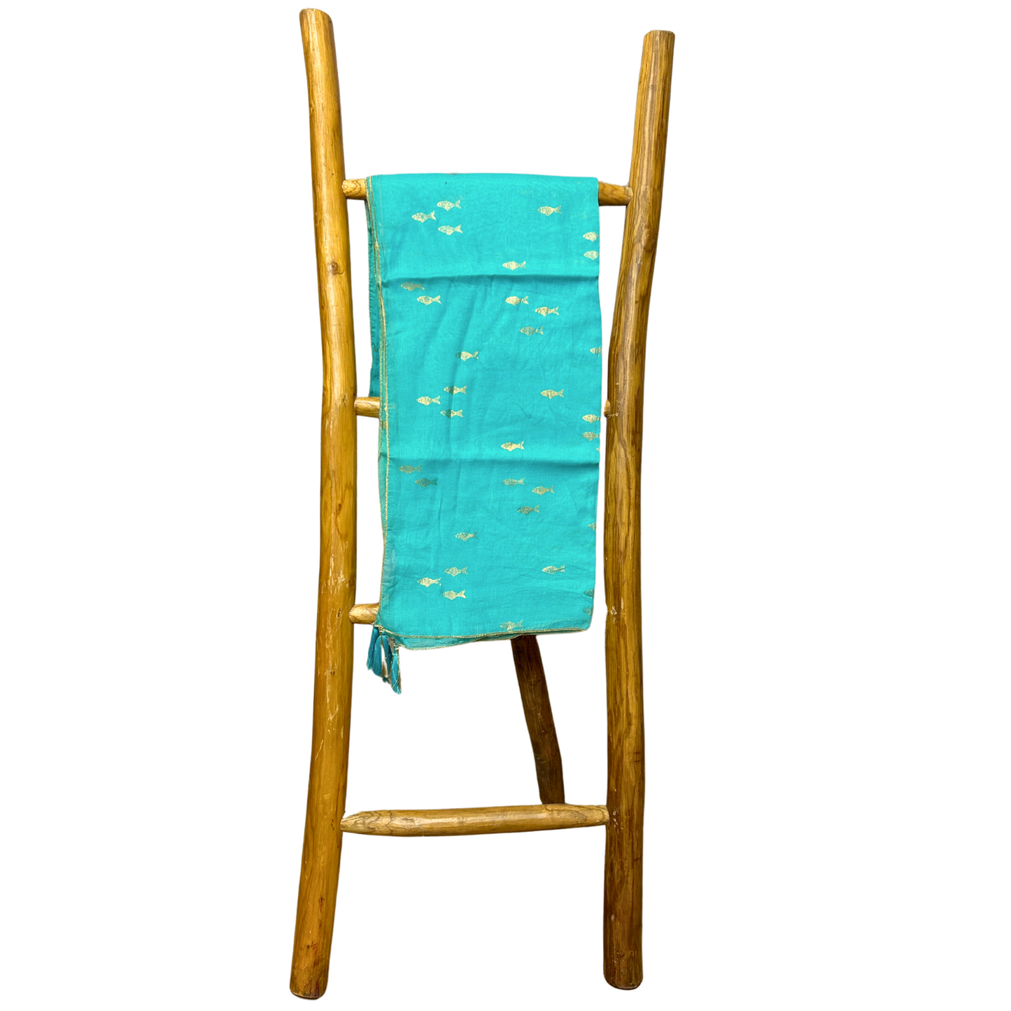 Nomad Sari On the Med Collection - Pareo - Turquoise & Gold Fish Design