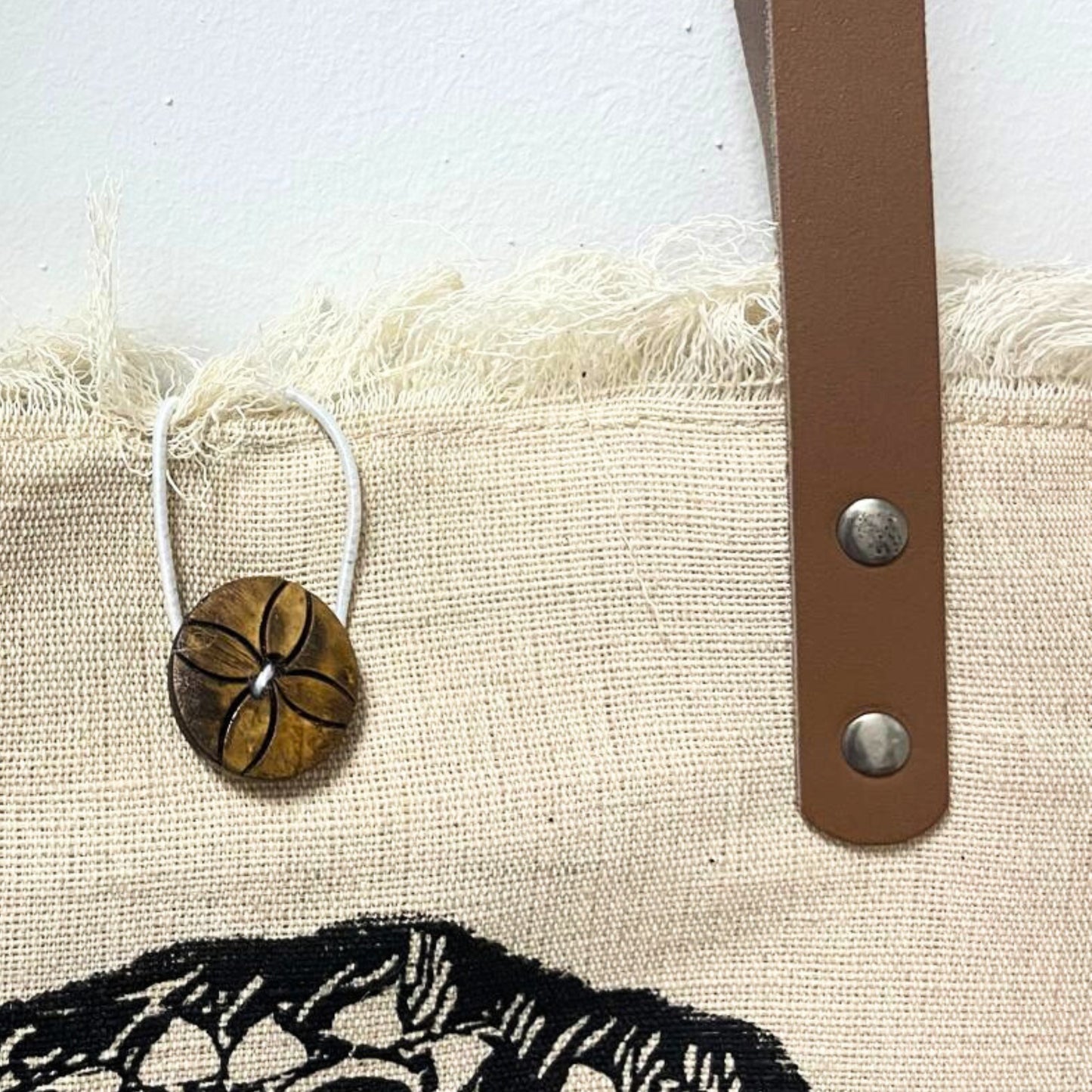 Natürliche Tragetasche mit Ledergriff – Inspiration