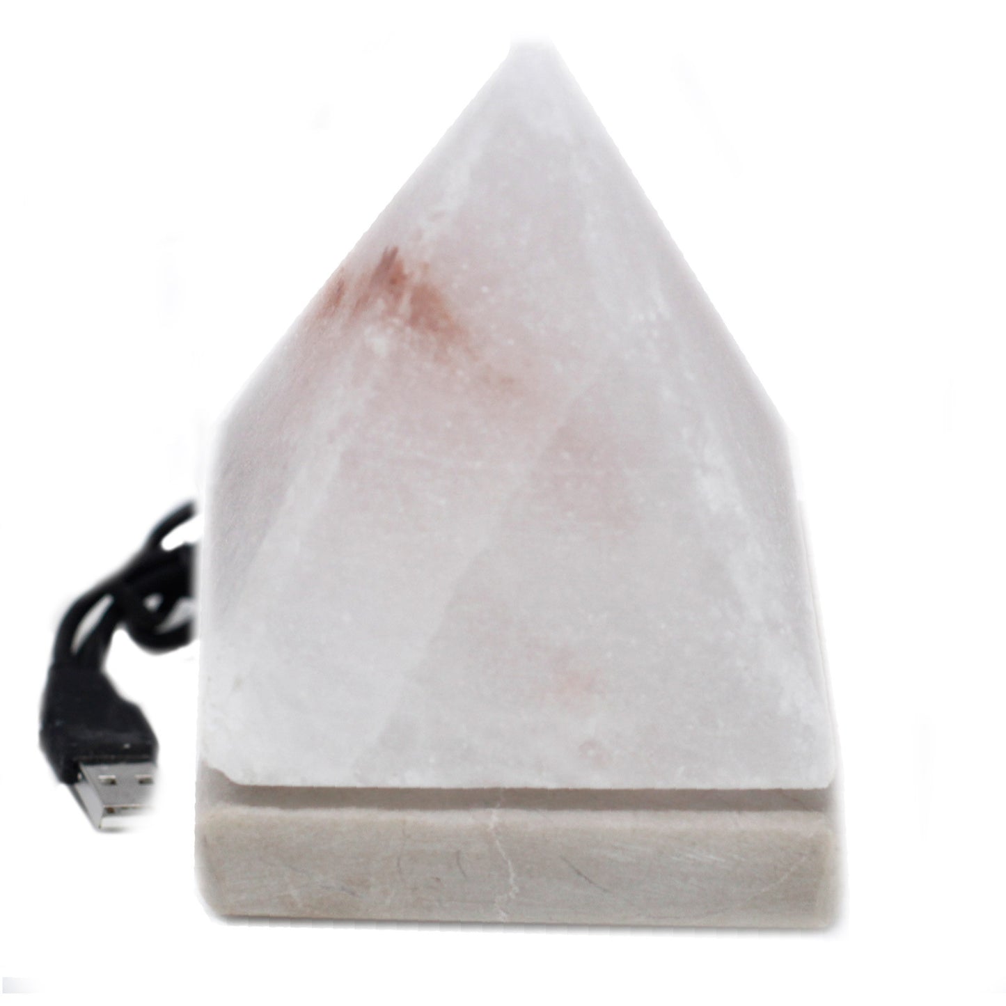 Hochwertige USB-Pyramide WEISSE Salzlampe - 9 cm (mehrfarbig)