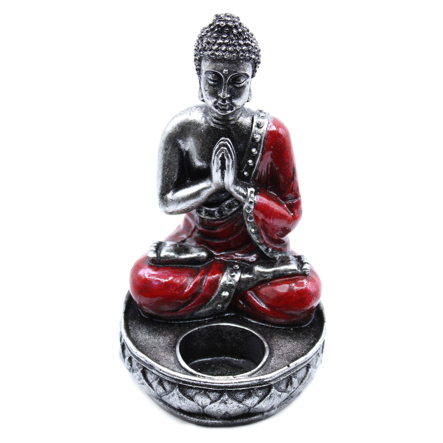 Buddha-Kerzenhalter - Rot - Mittelgroß