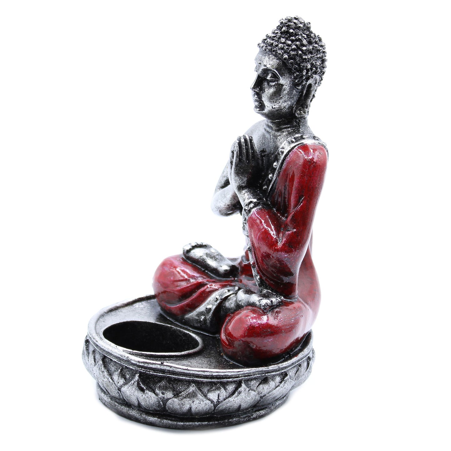 Buddha-Kerzenhalter - Rot - Mittelgroß