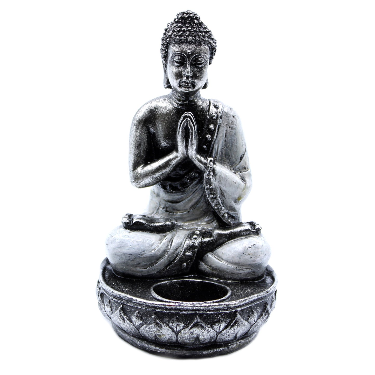 Buddha-Kerzenhalter - Weiß - Mittelgroß