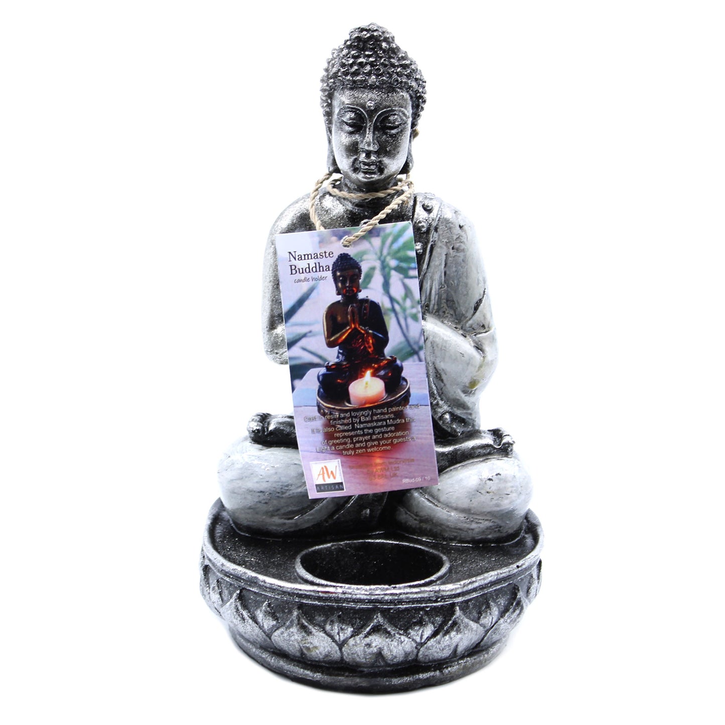 Buddha-Kerzenhalter - Weiß - Mittelgroß